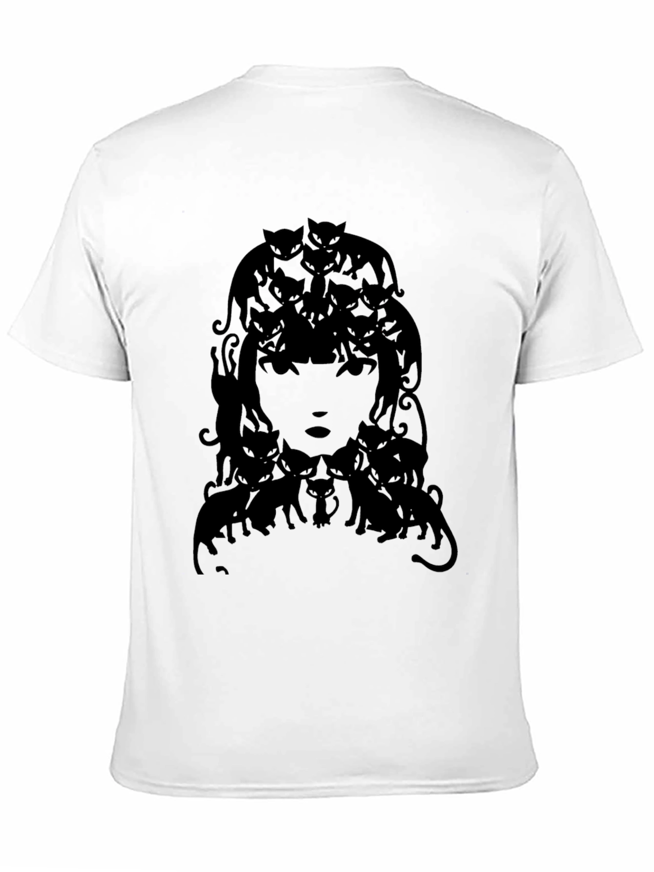Black Cat Lady Graphic T-Shirt - Unisex