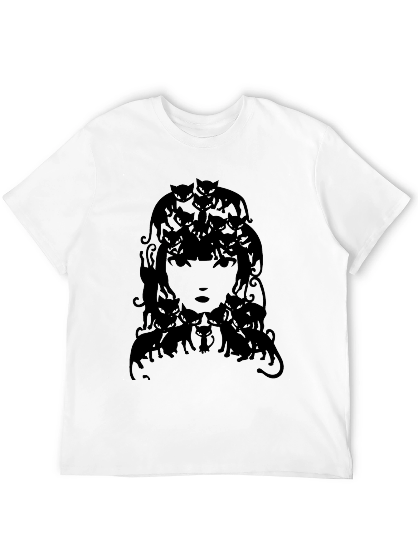 Black Cat Lady Graphic T-Shirt - Unisex