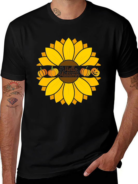 Hello Autumn Sunflower Graphic Tee