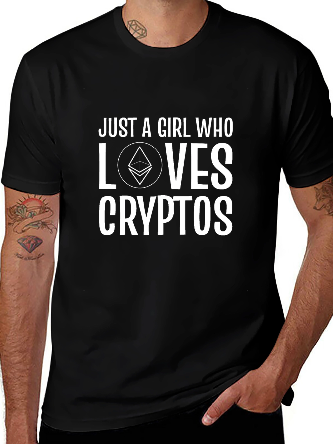 Just a Girl Who Loves Cryptos T-Shirt