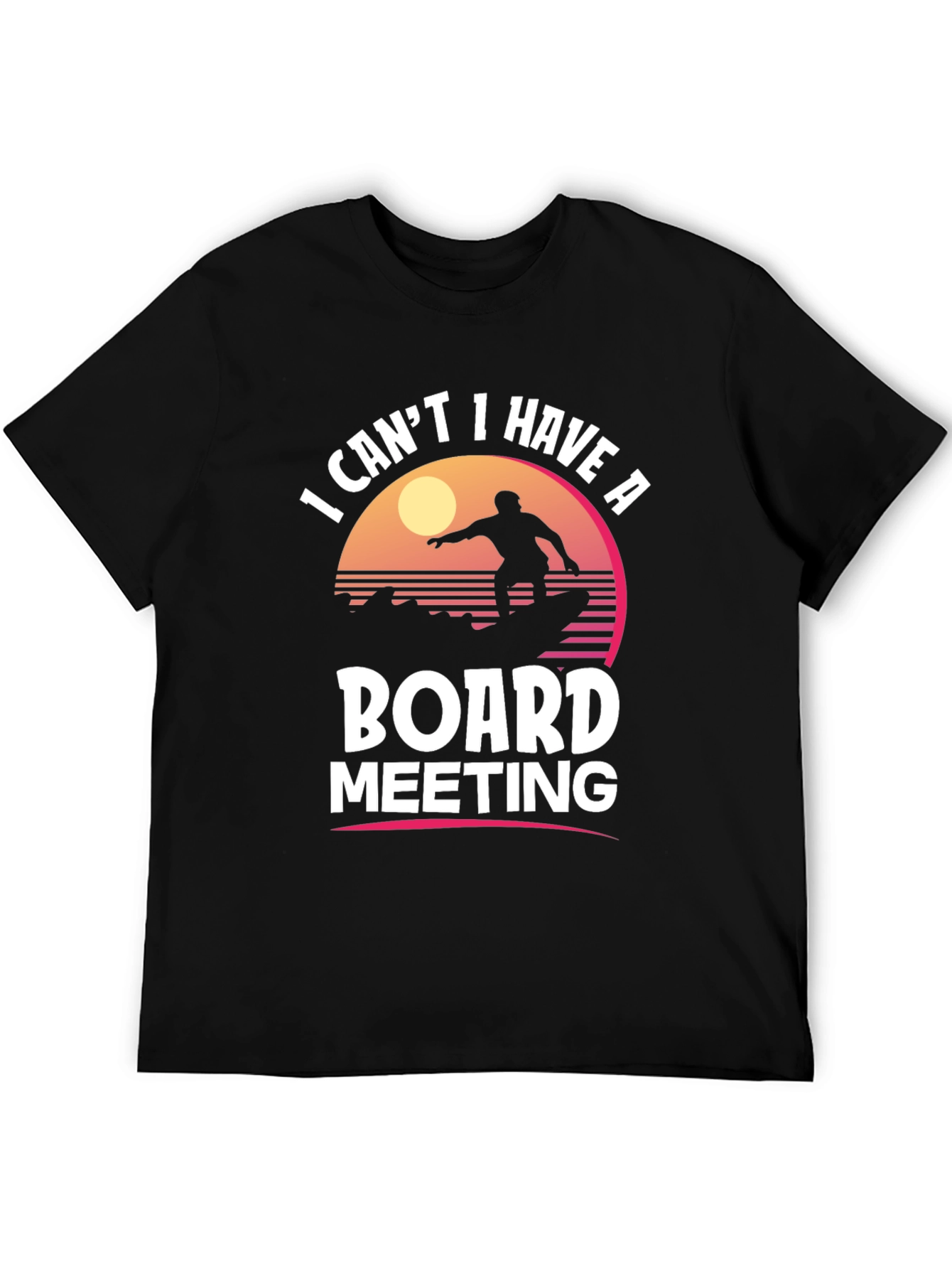 Board Meeting Surfer T-Shirt - Novelty Graphic Tee