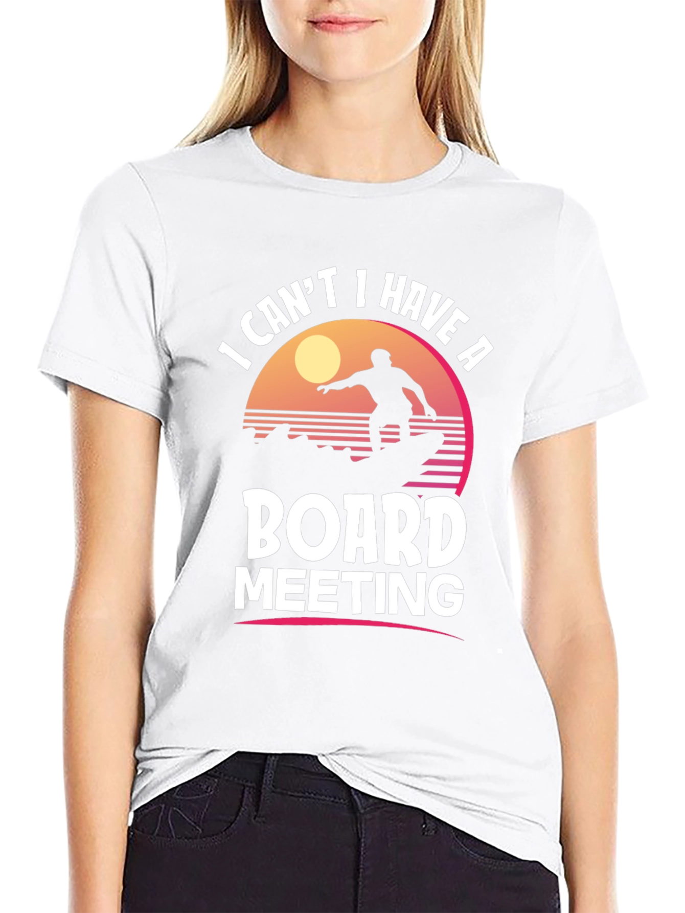 Board Meeting Surfer T-Shirt - Novelty Graphic Tee