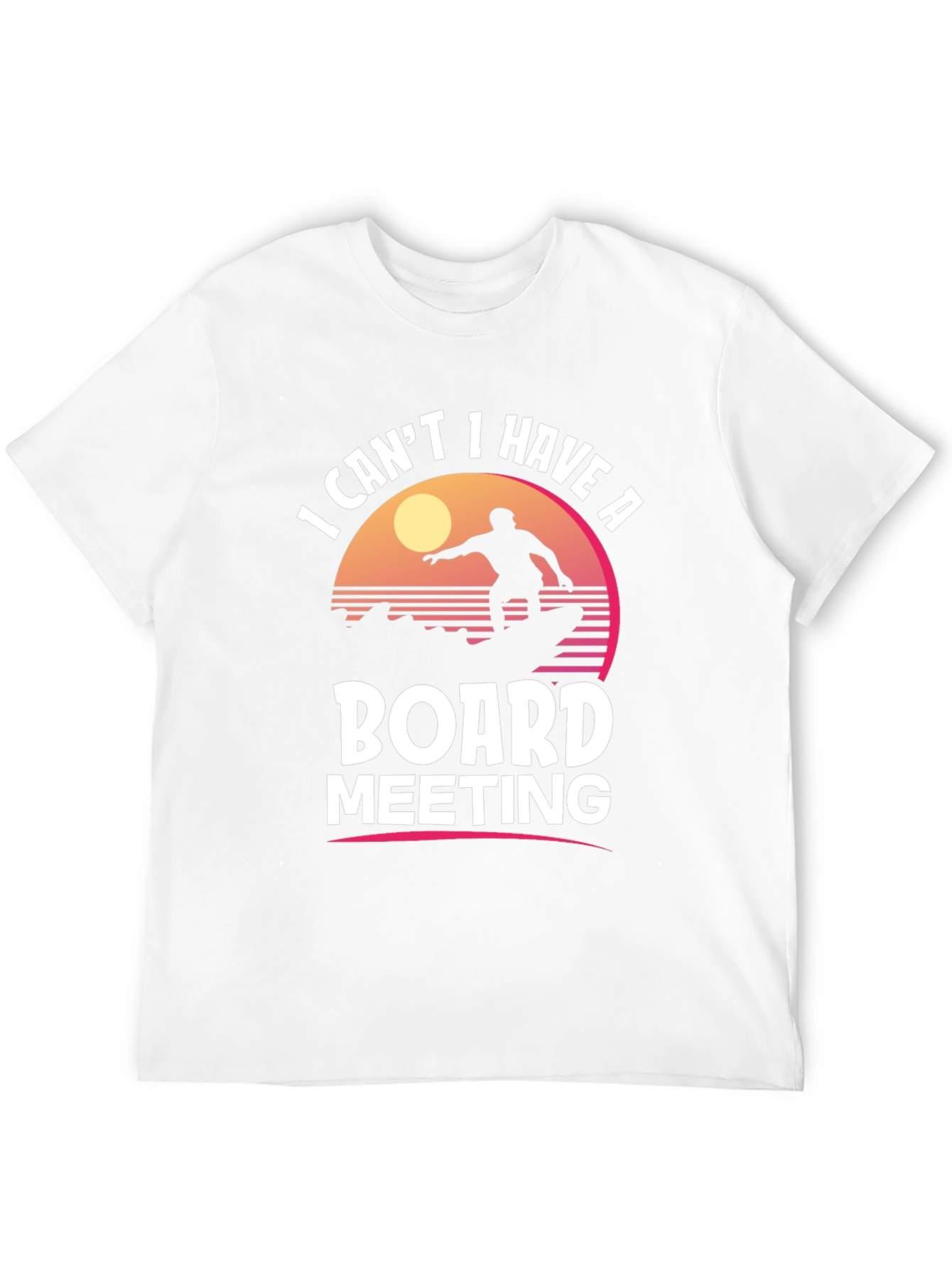 Board Meeting Surfer T-Shirt - Novelty Graphic Tee