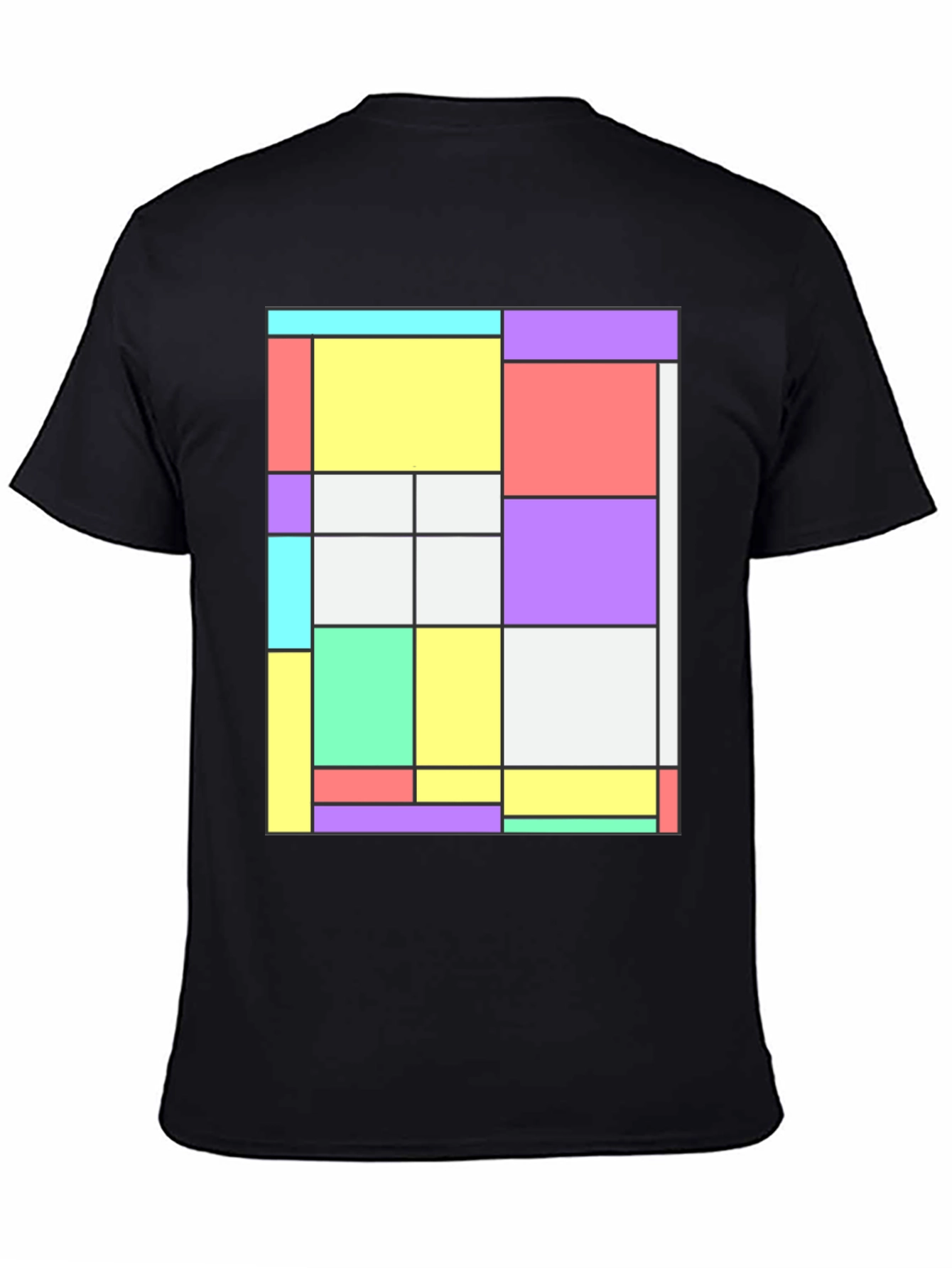 Modern Art Graphic Tee - Mondrian Style T-Shirt