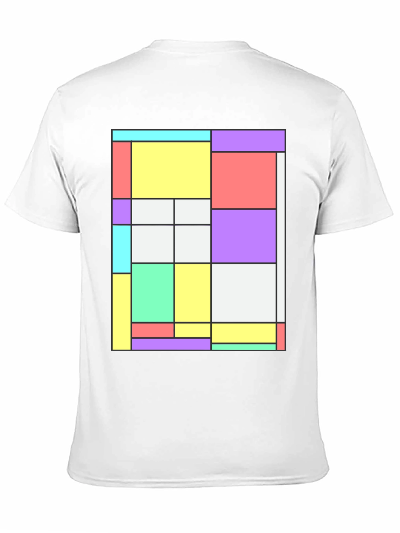 Modern Art Graphic Tee - Mondrian Style T-Shirt