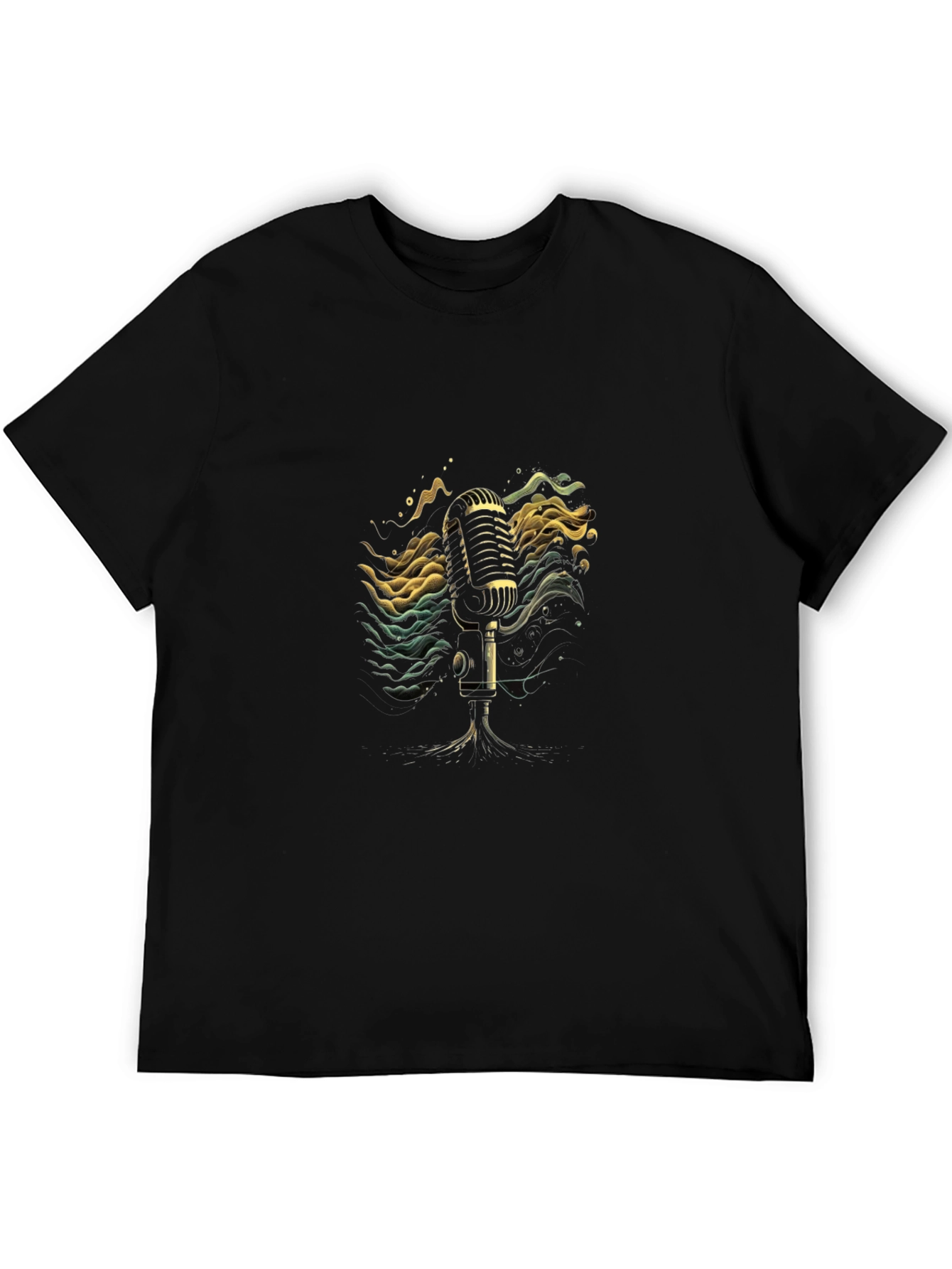 Retro Microphone Graphic Tee - Classic Sound Style