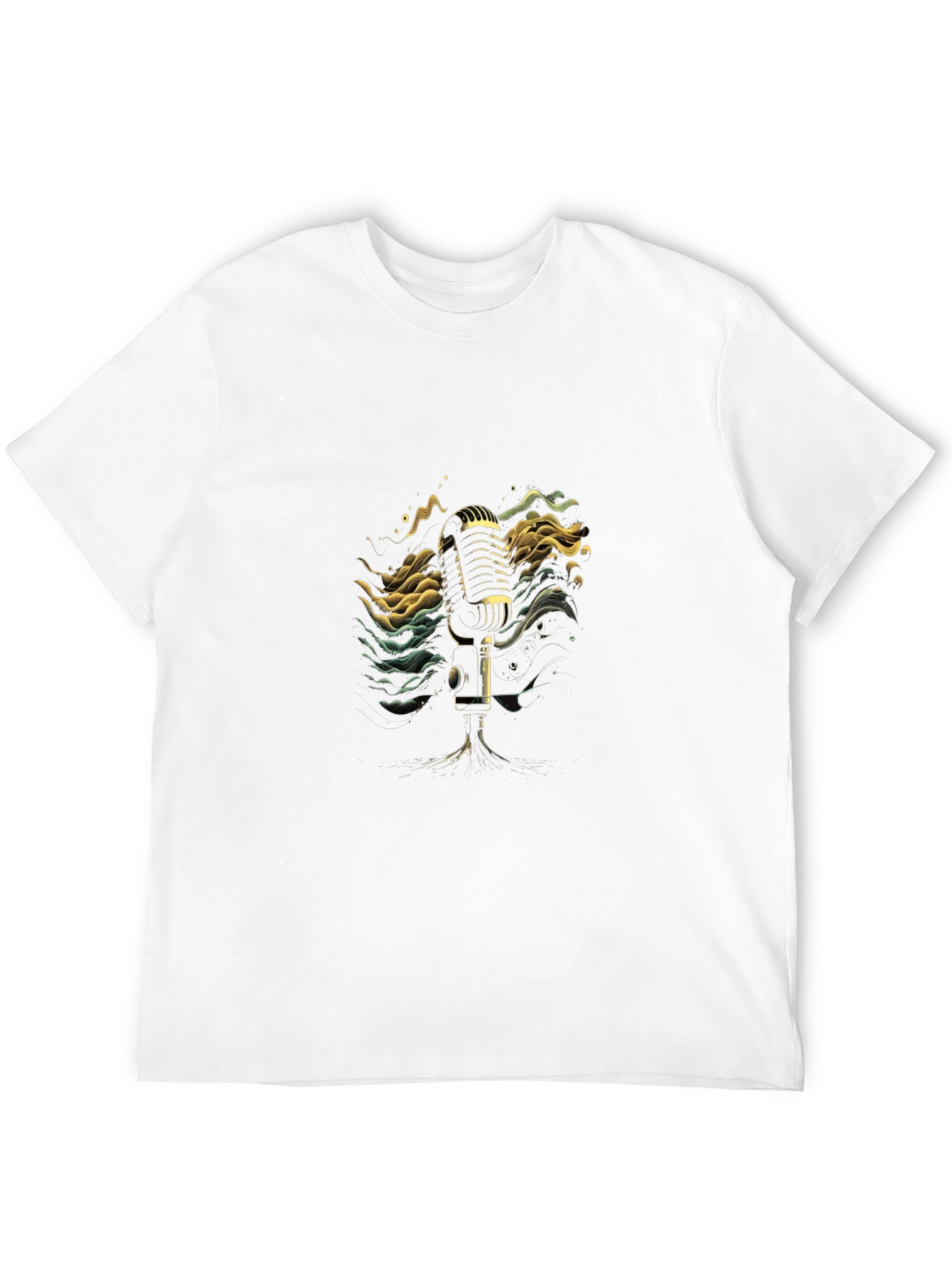 Retro Microphone Graphic Tee - Classic Sound Style