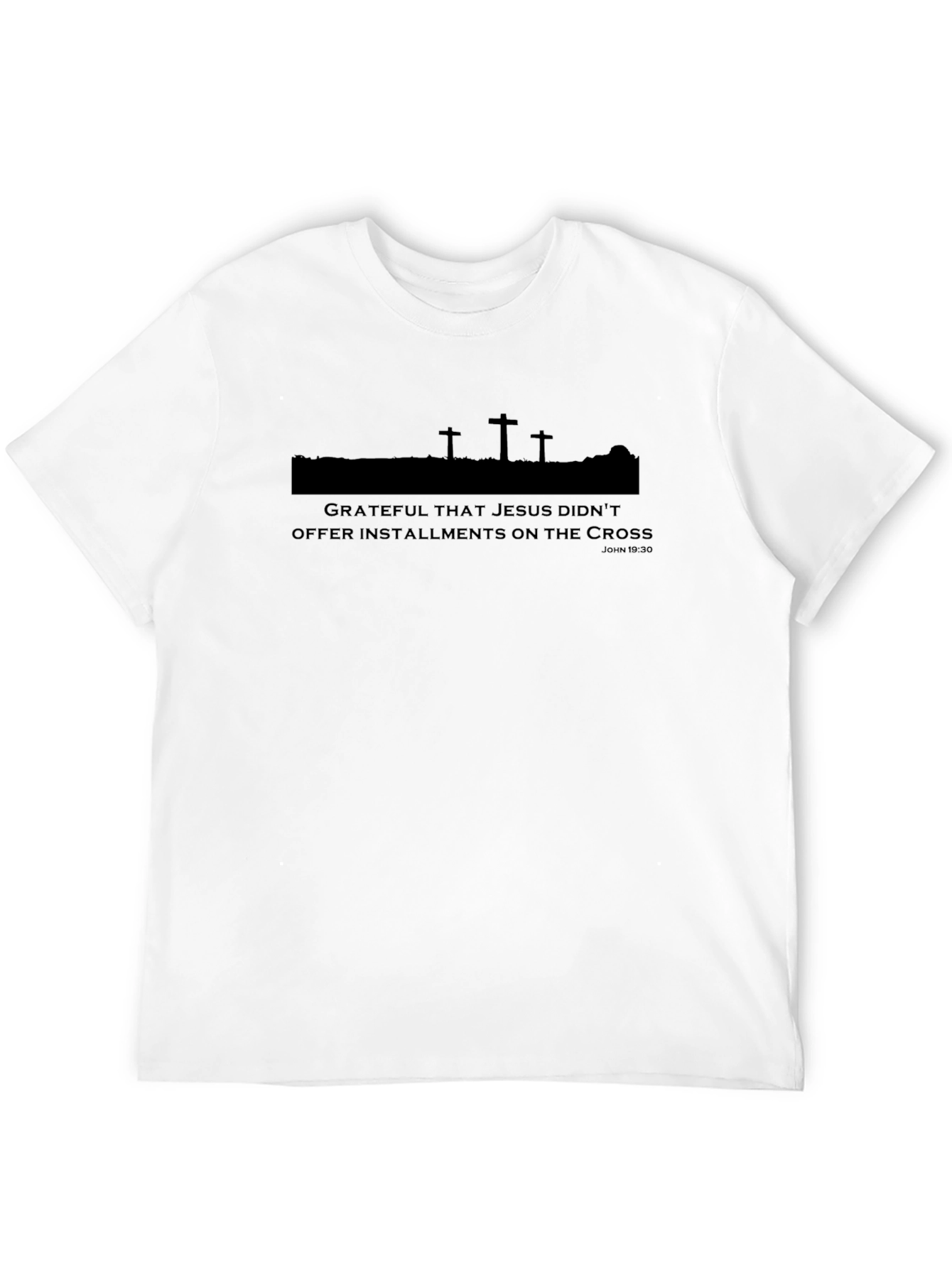 Grateful Jesus Cross Graphic Tee - Black