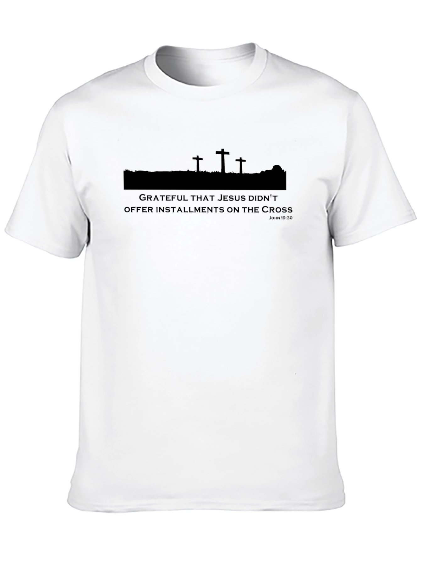 Grateful Jesus Cross Graphic Tee - Black
