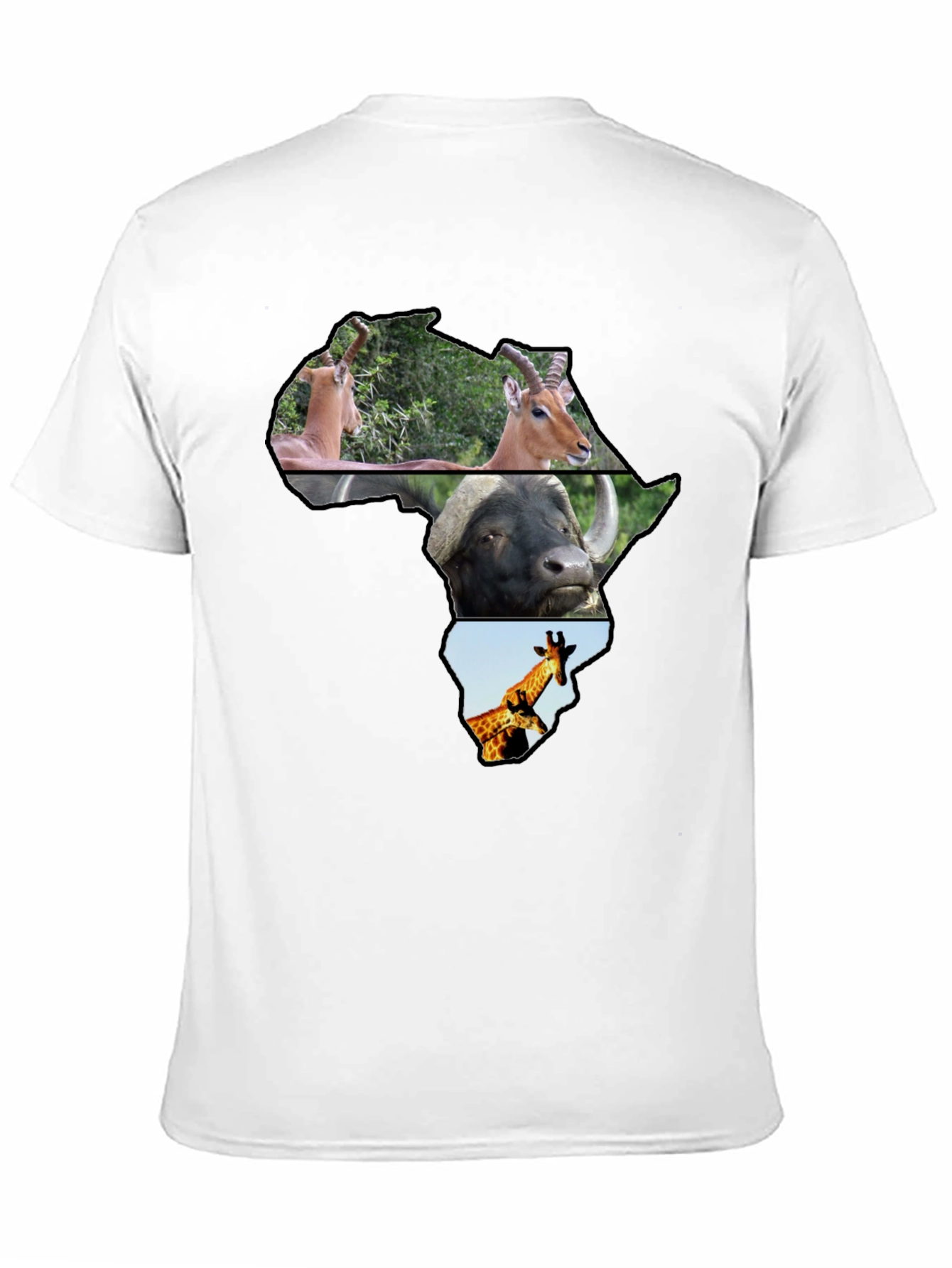 Africa Animals Black T-Shirt