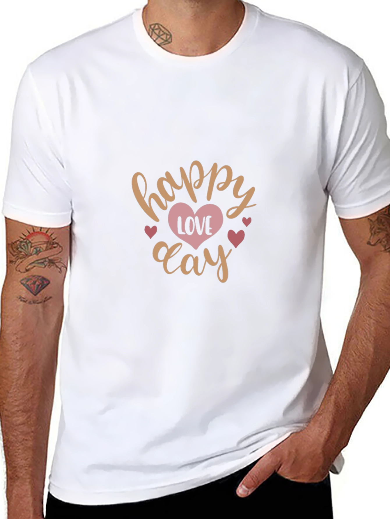Happy Love Day Graphic Tee - Trendy Valentines Shirt