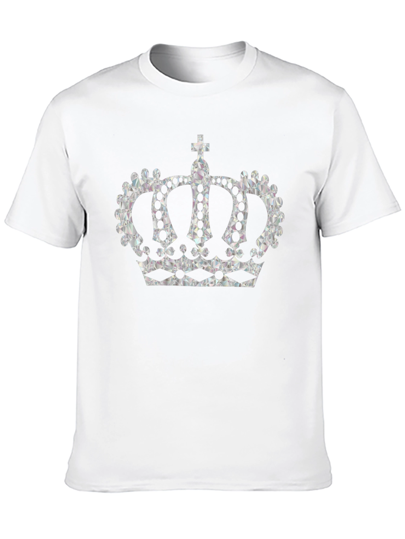 Crown Graphic Tee - Black Cotton T-Shirt