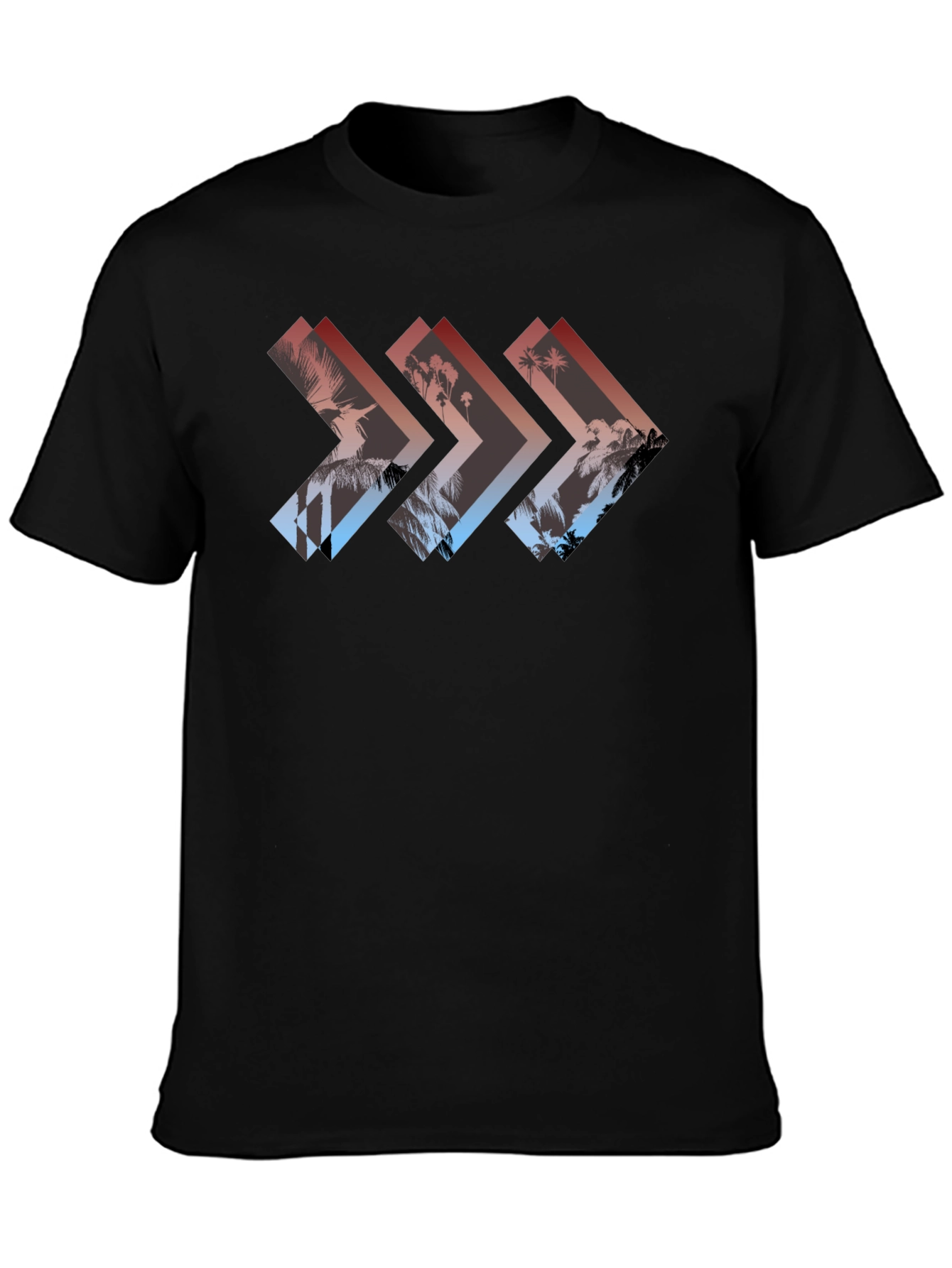 Tropical Arrow Graphic Tee - Black T-Shirt