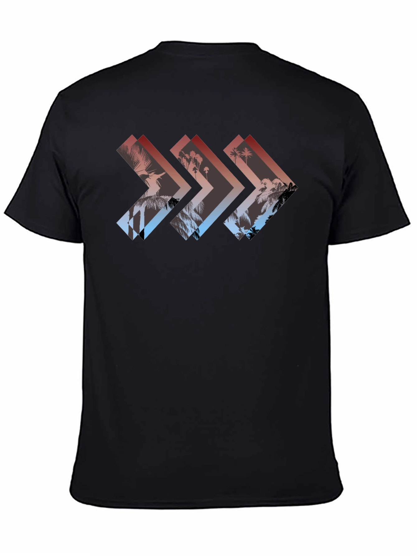 Tropical Arrow Graphic Tee - Black T-Shirt