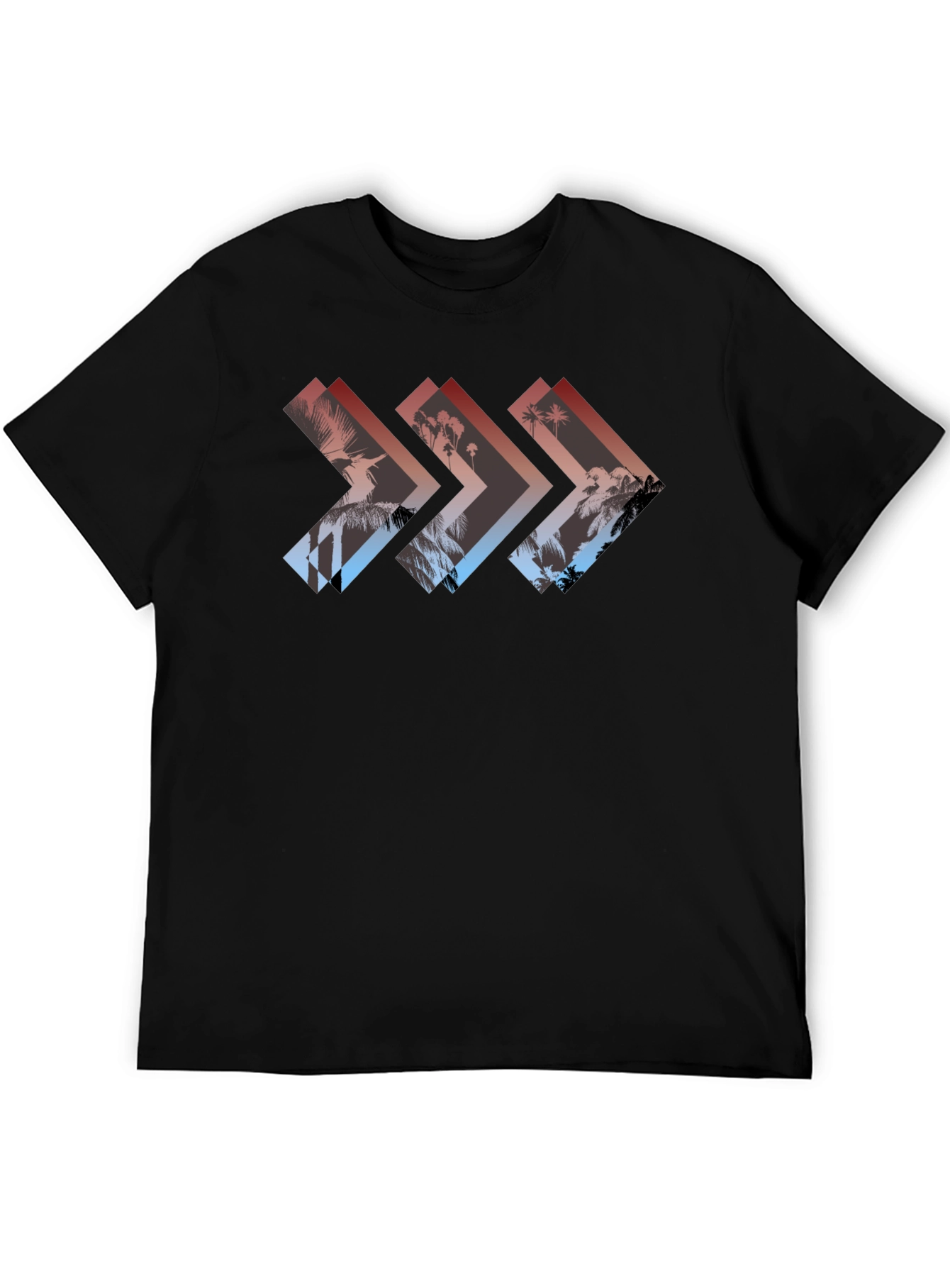 Tropical Arrow Graphic Tee - Black T-Shirt