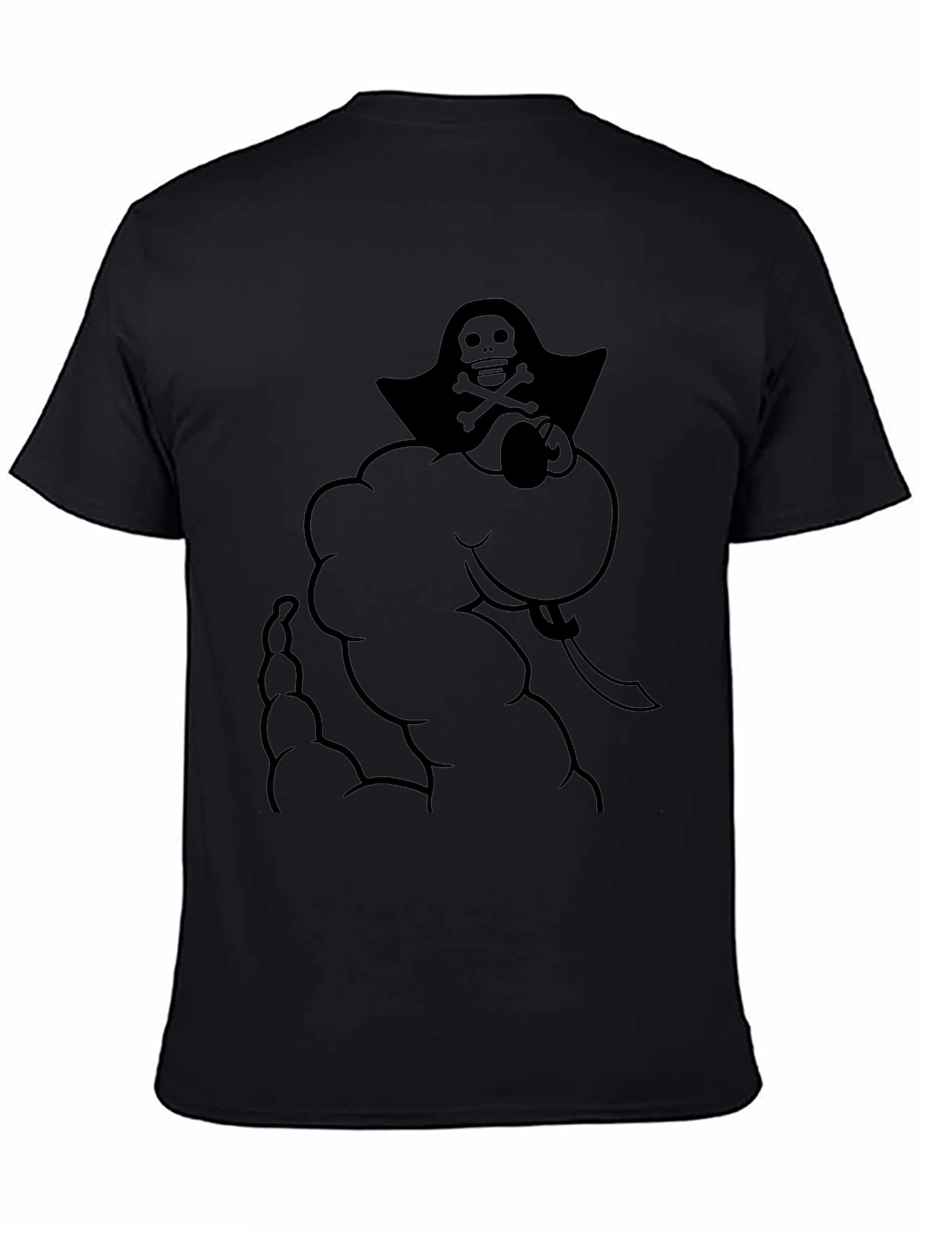 Pirate Genie T-Shirt - Black Cotton Graphic Tee