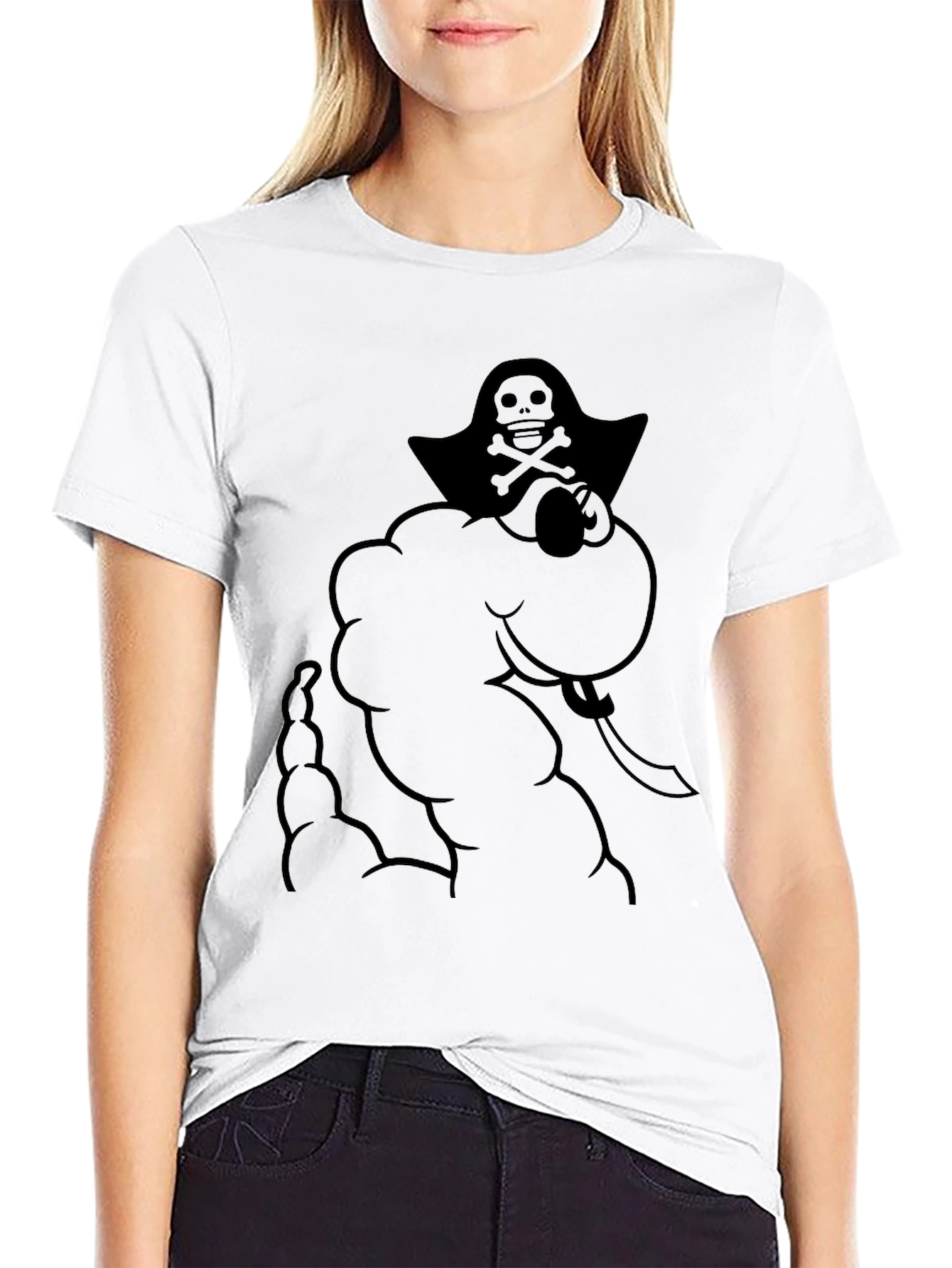 Pirate Genie T-Shirt - Black Cotton Graphic Tee