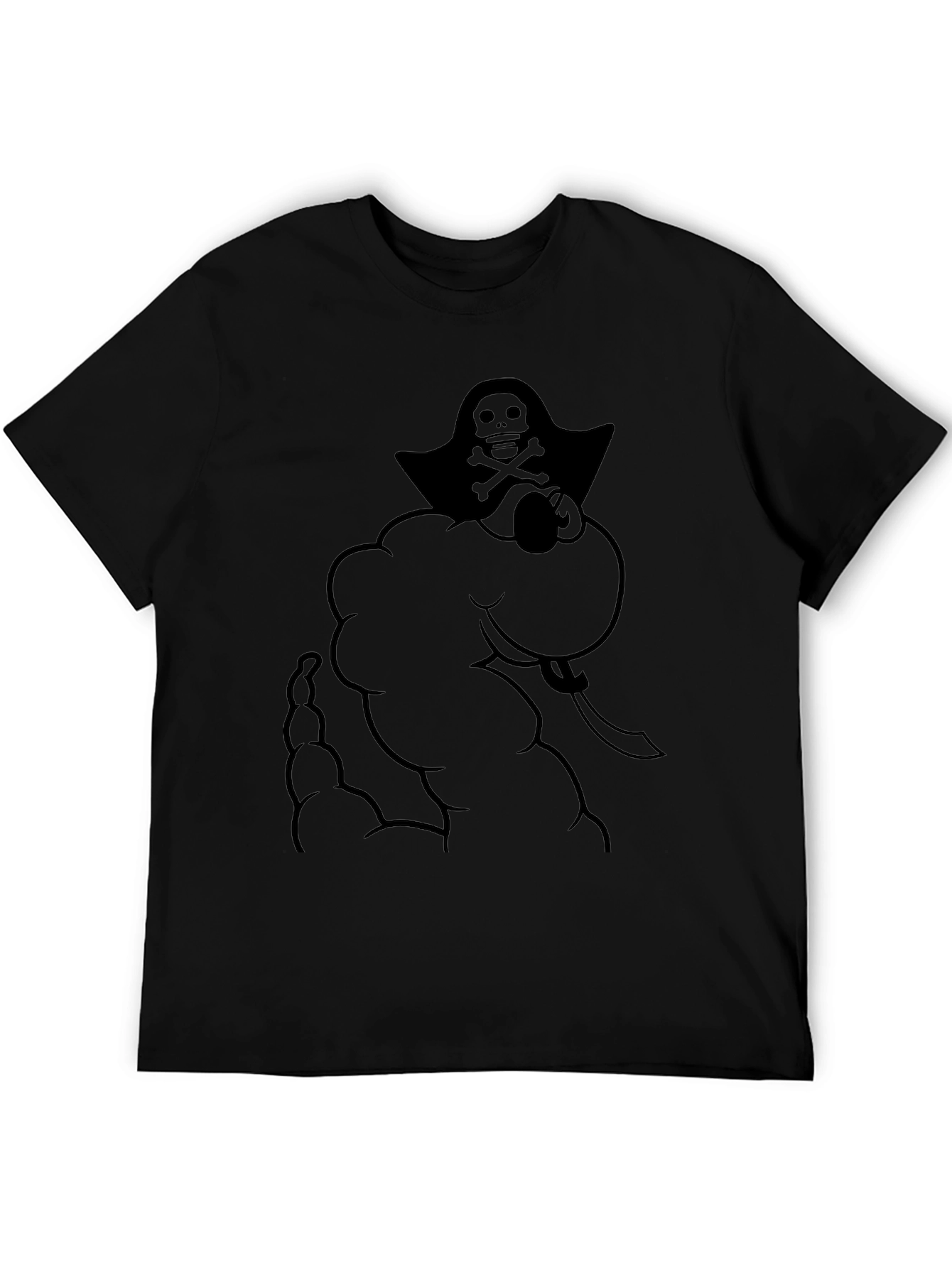 Pirate Genie T-Shirt - Black Cotton Graphic Tee