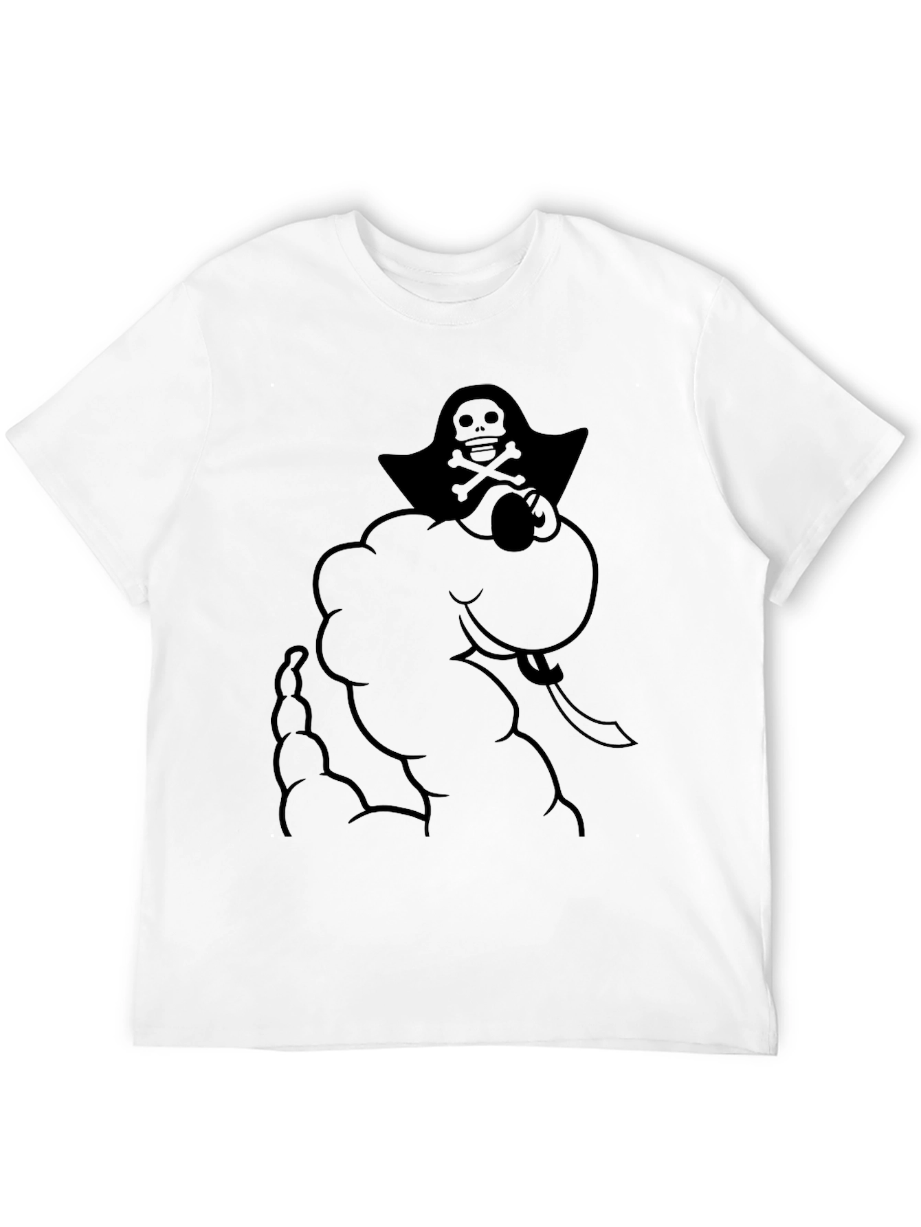 Pirate Genie T-Shirt - Black Cotton Graphic Tee