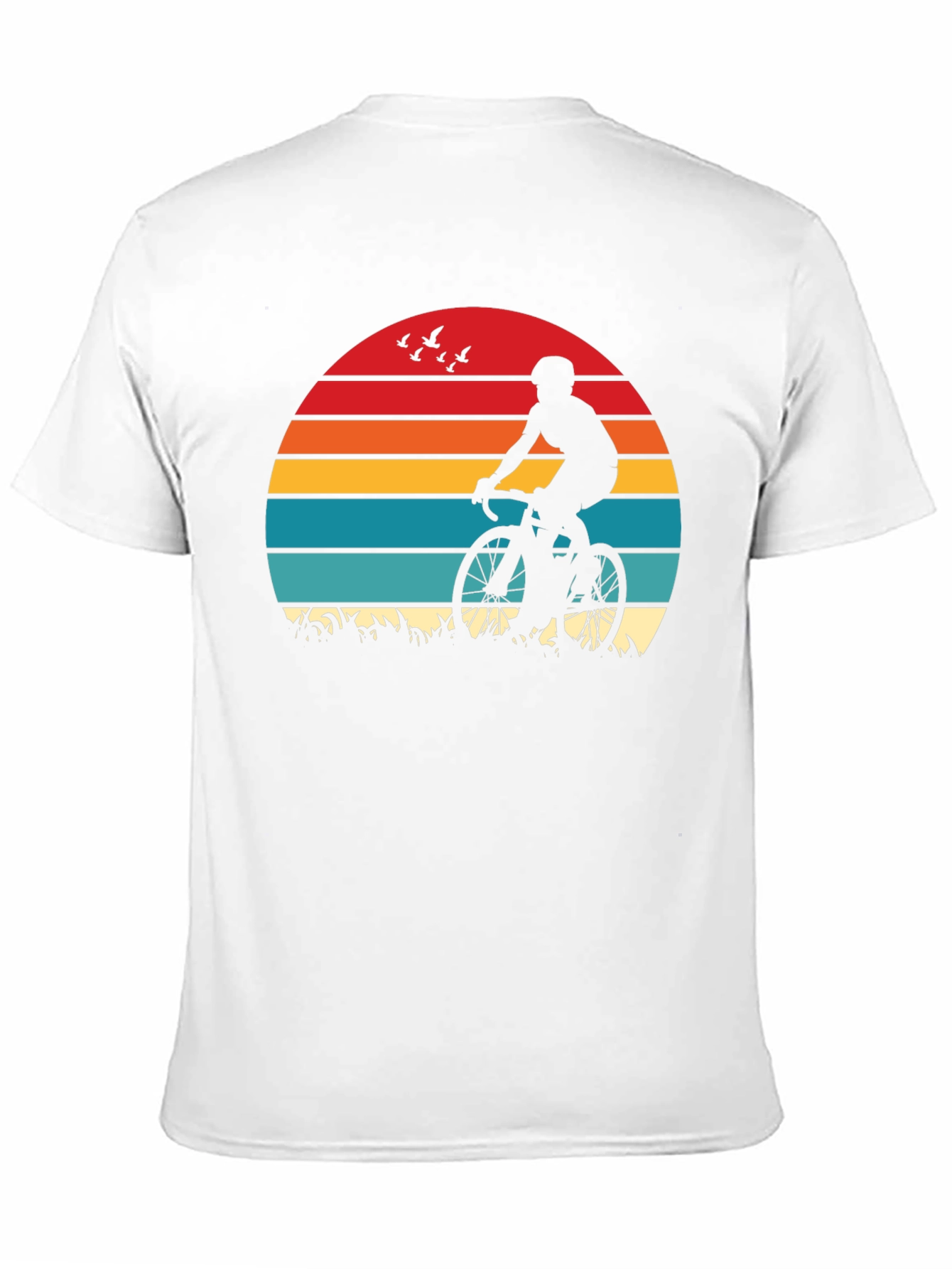 Cyclist Sunset Graphic T-Shirt