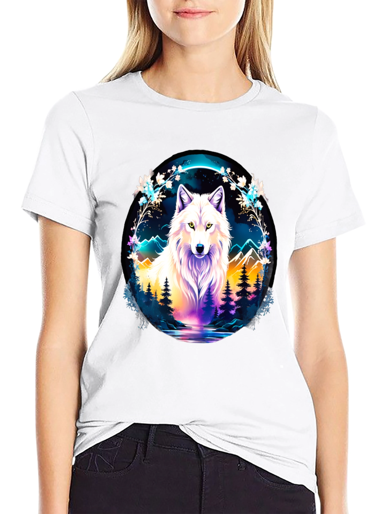 Wolf in Wilderness Graphic T-Shirt