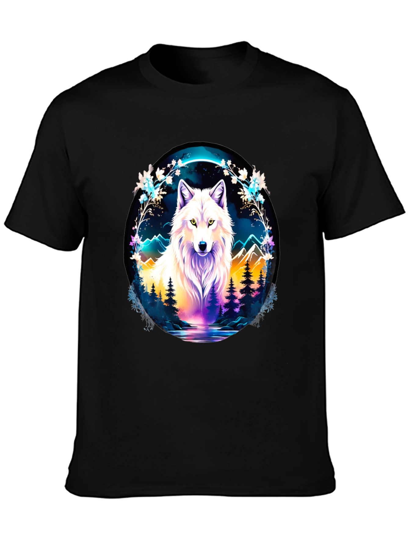 Wolf in Wilderness Graphic T-Shirt