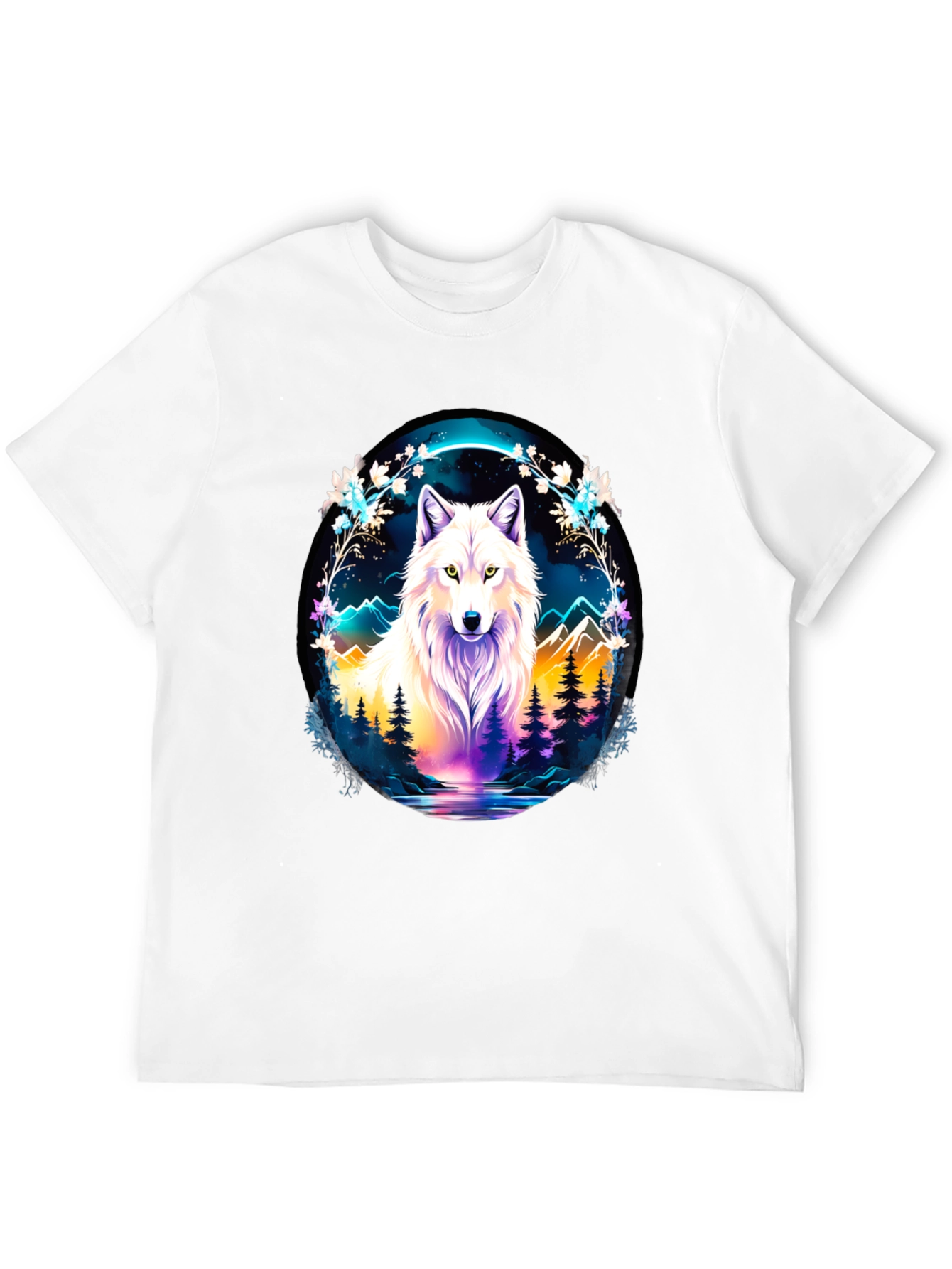 Wolf in Wilderness Graphic T-Shirt