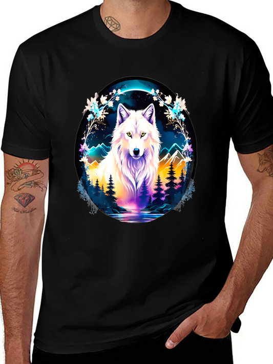 Wolf in Wilderness Graphic T-Shirt