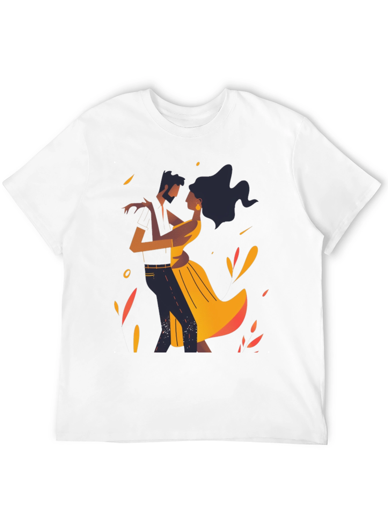 Dancing Romance Graphic Tee - Stylish Black Shirt