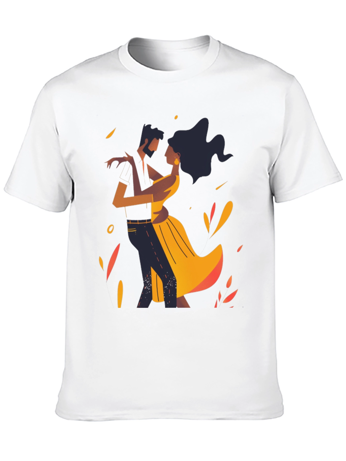 Dancing Romance Graphic Tee - Stylish Black Shirt