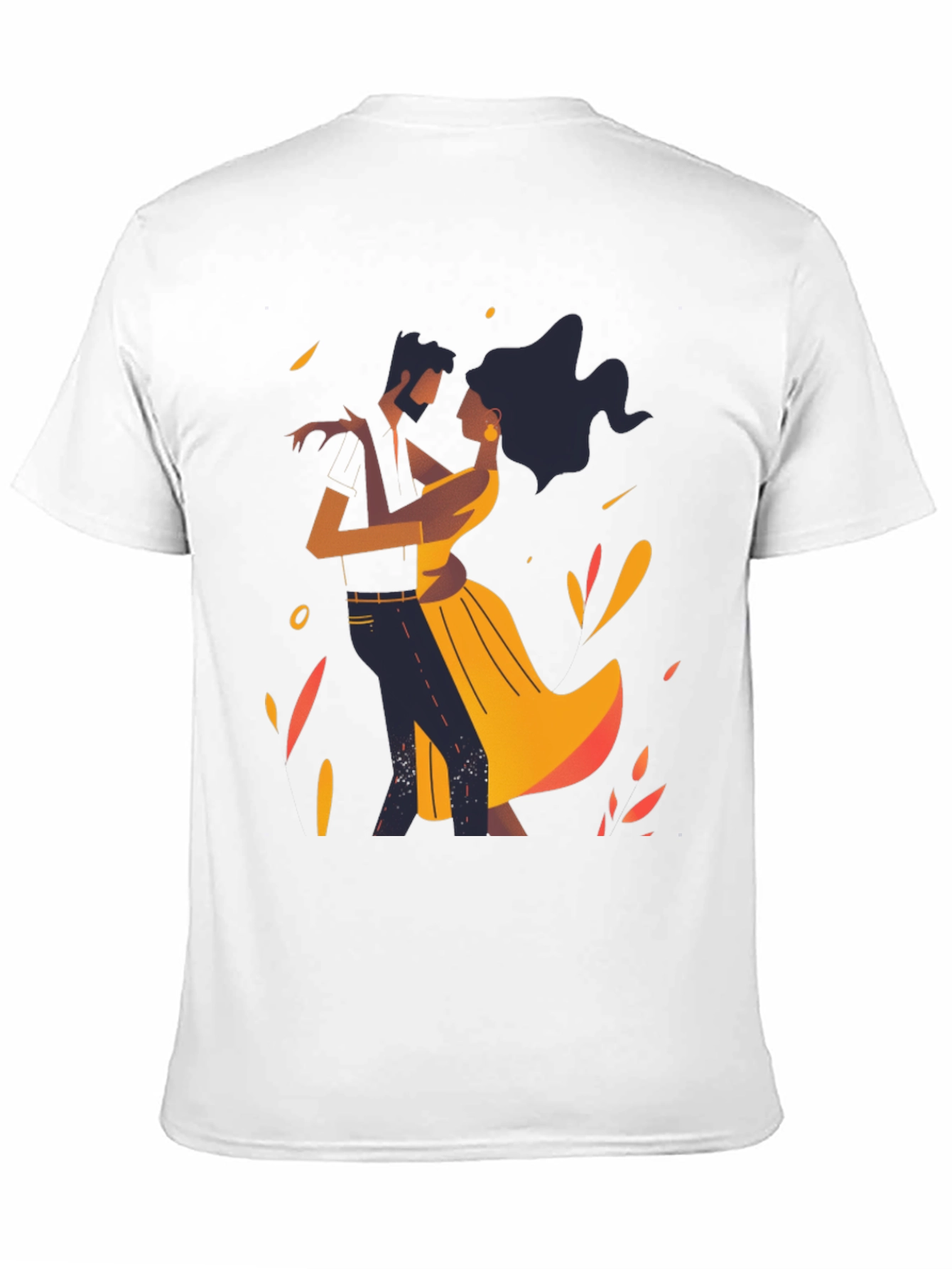 Dancing Romance Graphic Tee - Stylish Black Shirt