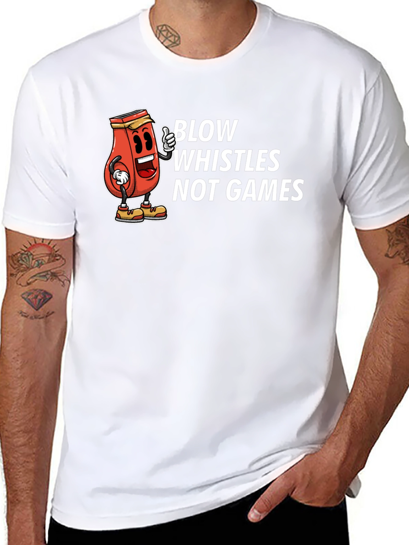 Blow Whistles Not Games Graphic Tee - Unisex