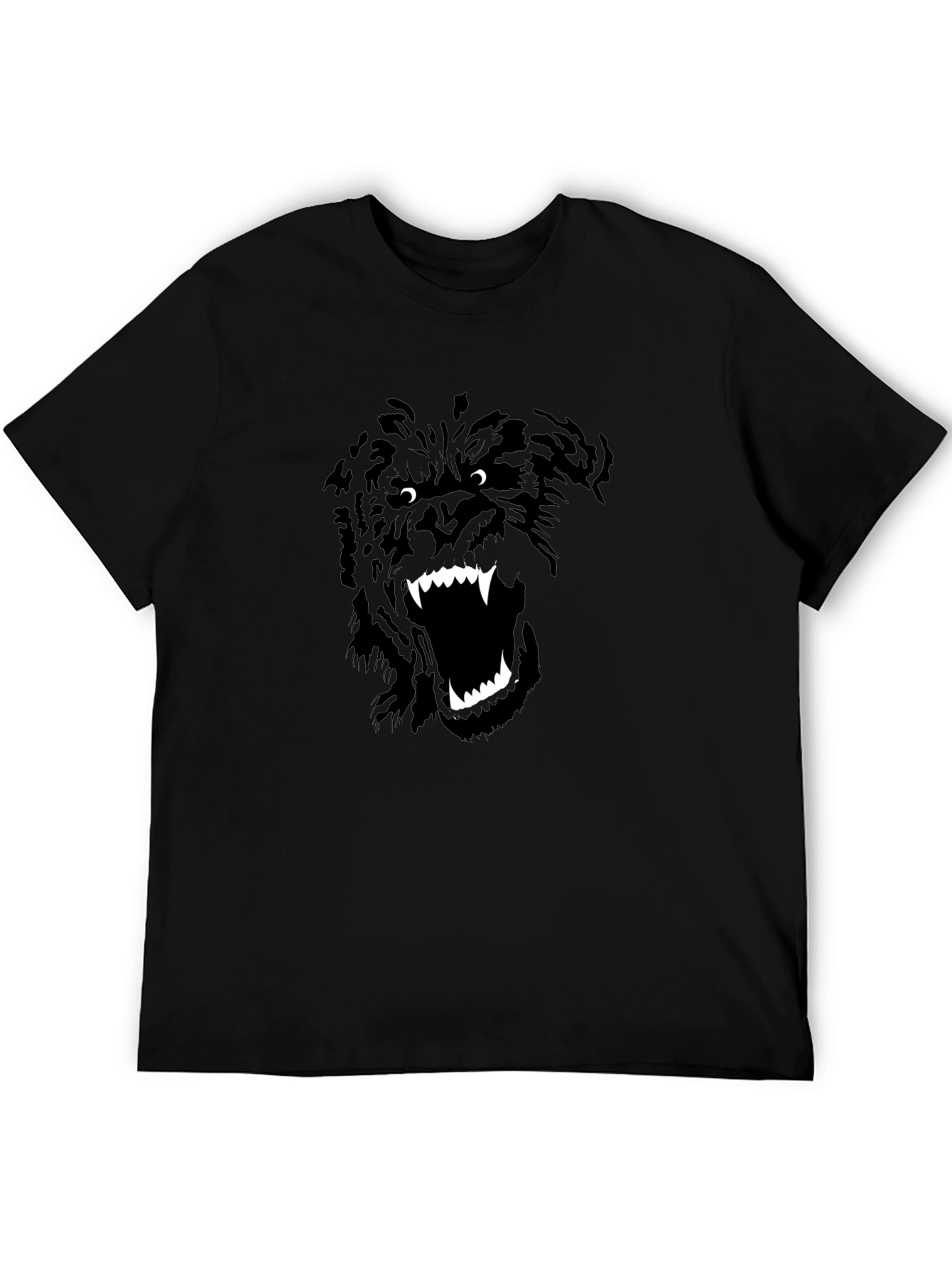 Ferocious Wolf Graphic Tee - Mens Black T-Shirt