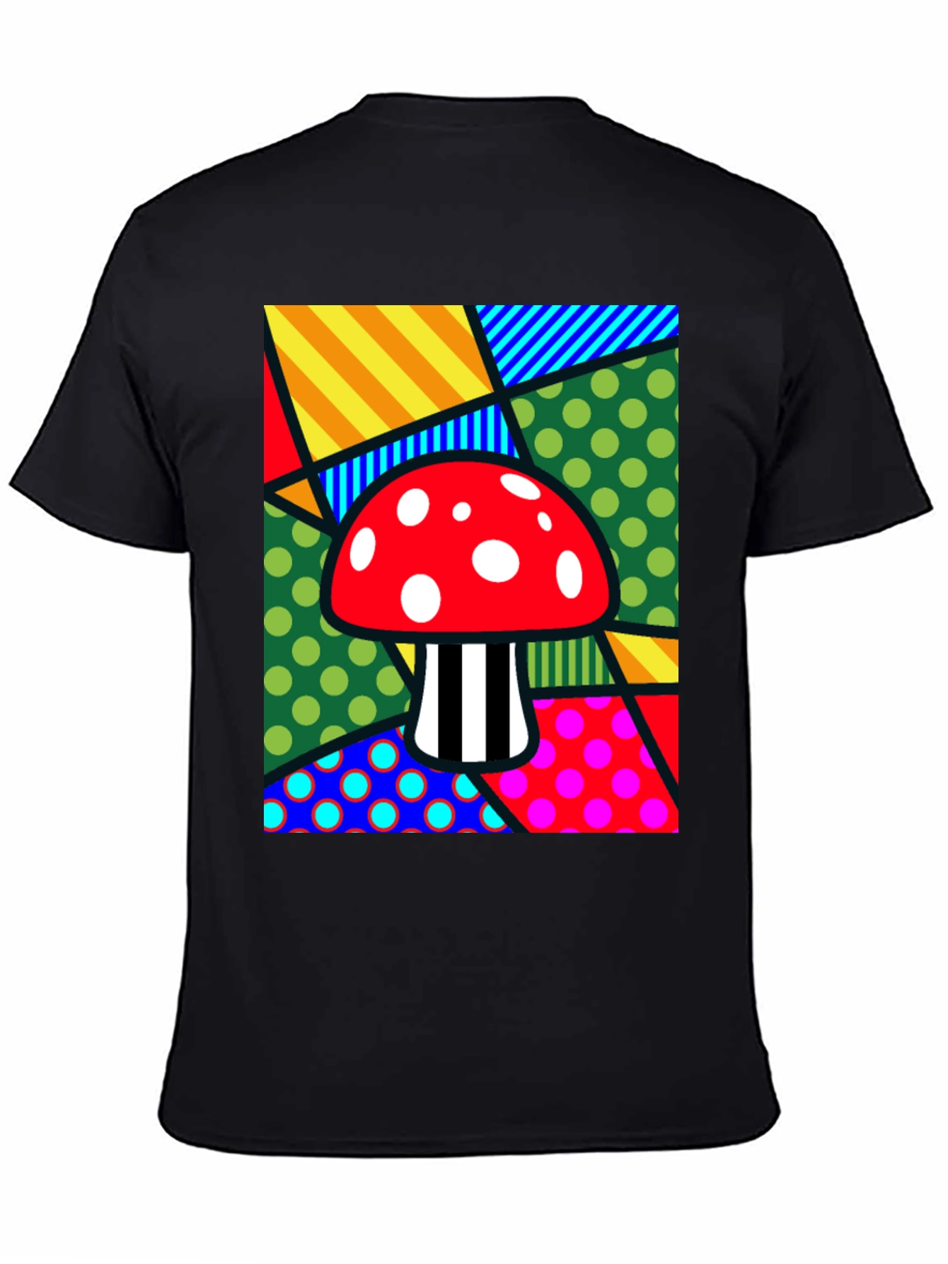 Funky Mushroom T-Shirt - Abstract Pop Art Design