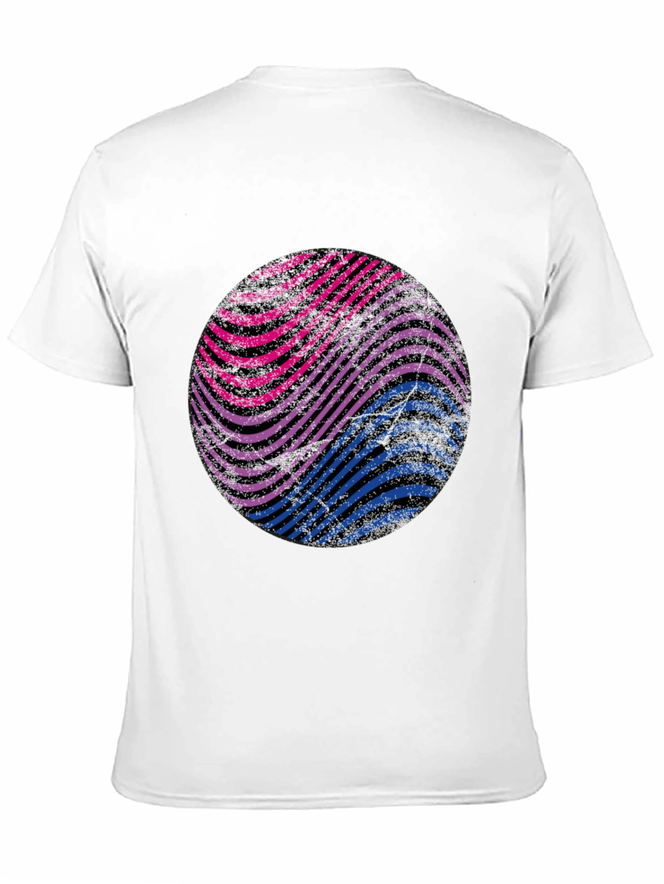 Bisexual Pride Wave Graphic Tee - Black