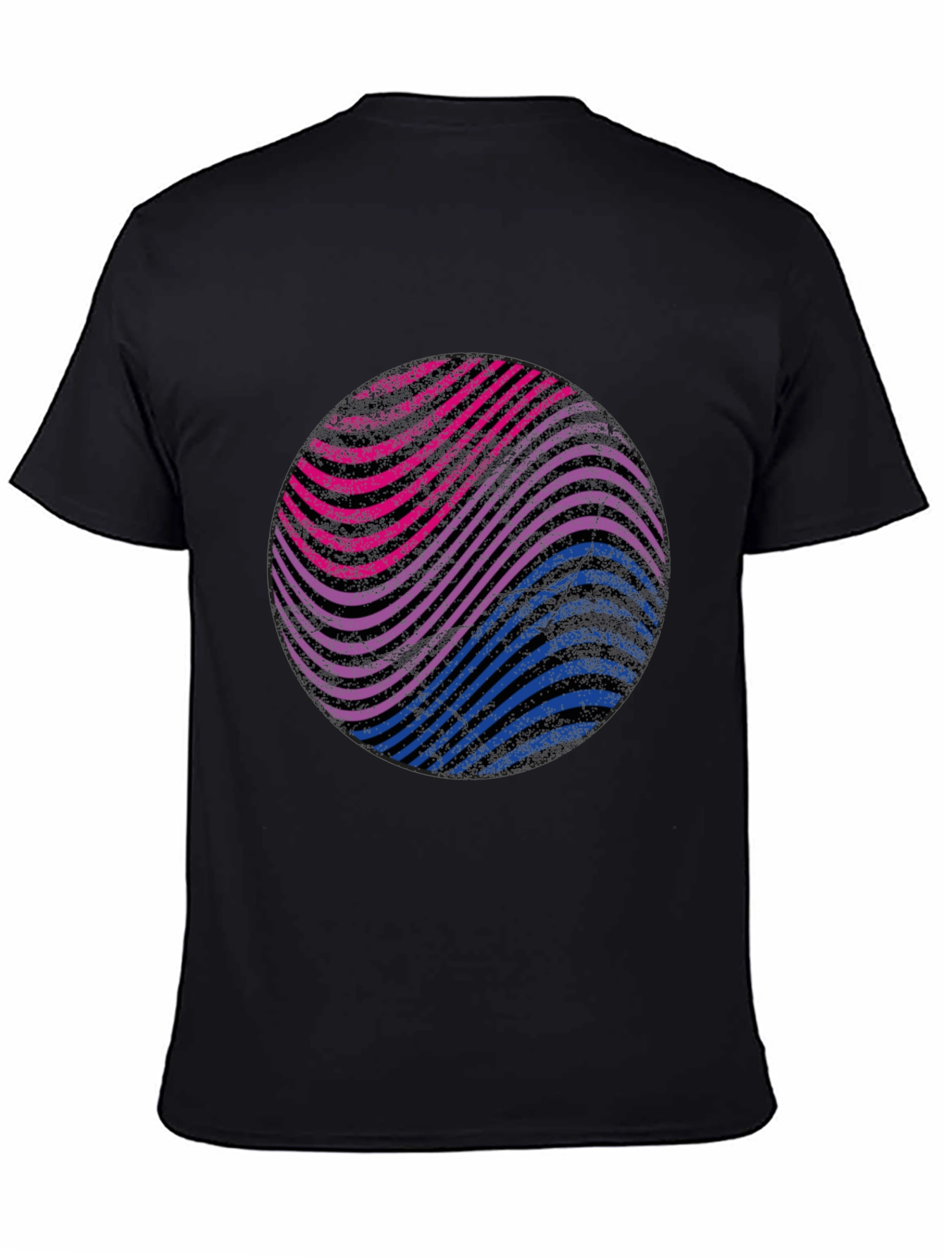 Bisexual Pride Wave Graphic Tee - Black