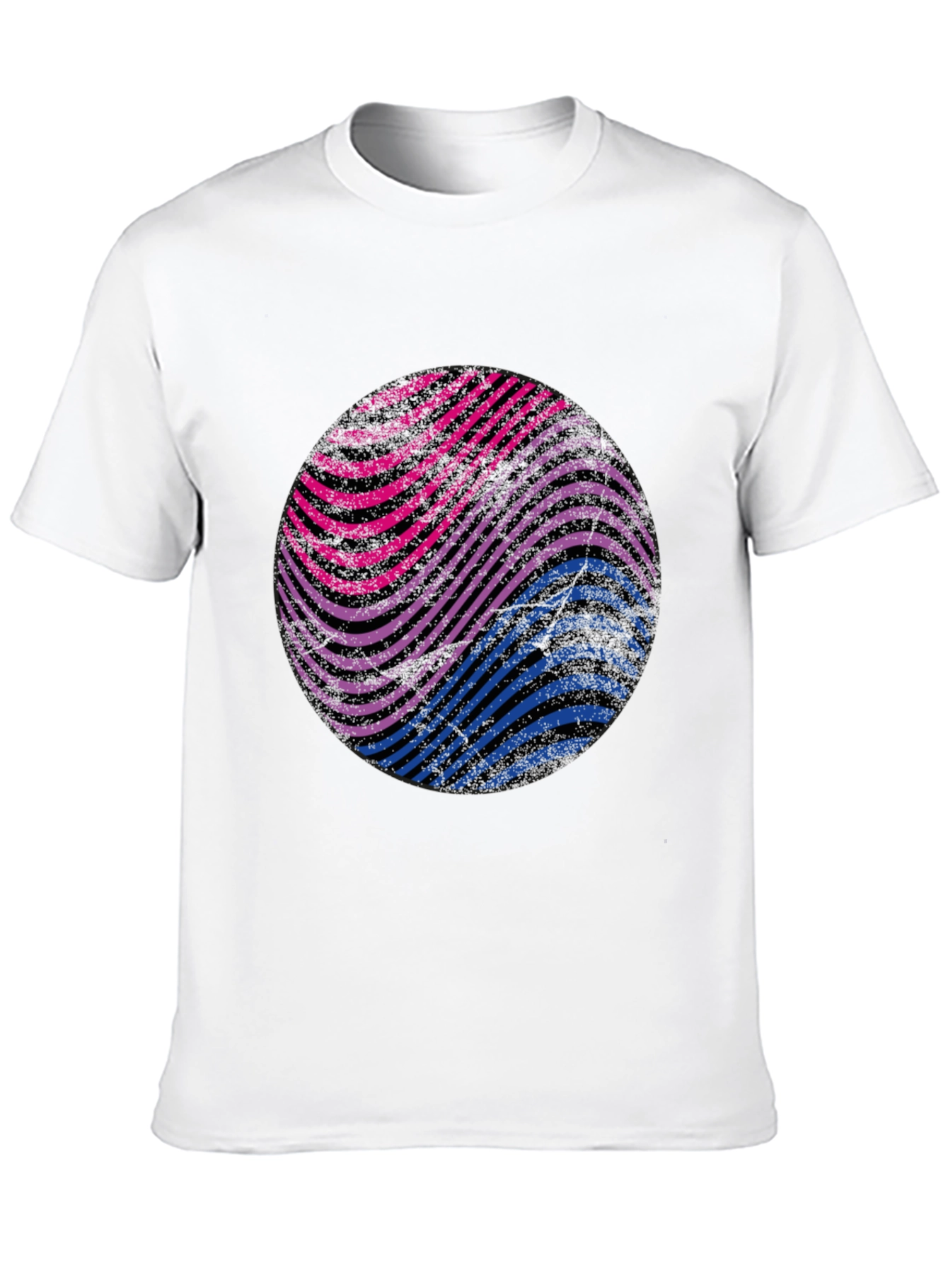 Bisexual Pride Wave Graphic Tee - Black