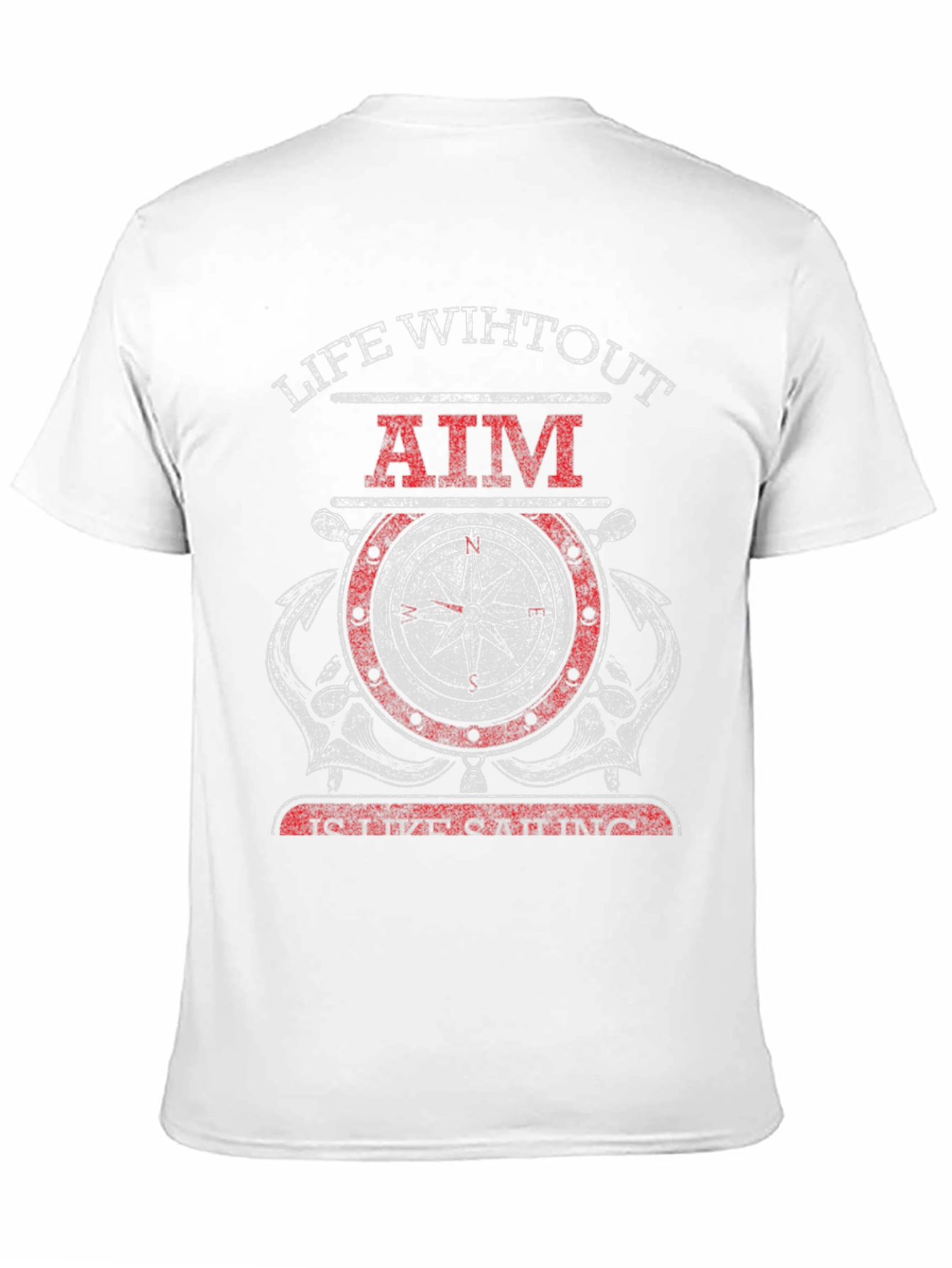 Life Without Aim Compass Graphic T-Shirt