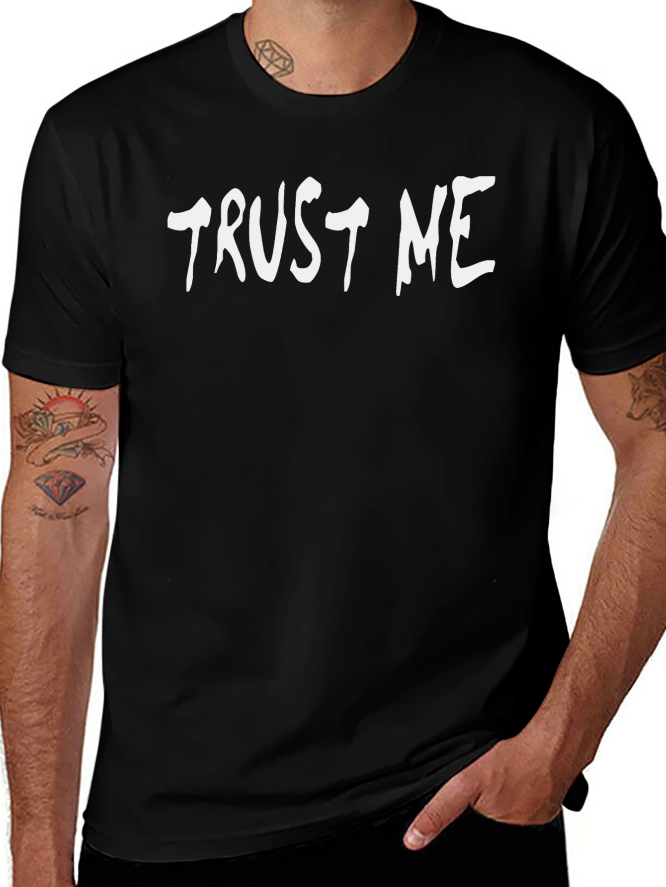 Trust Me Black Graphic T-Shirt