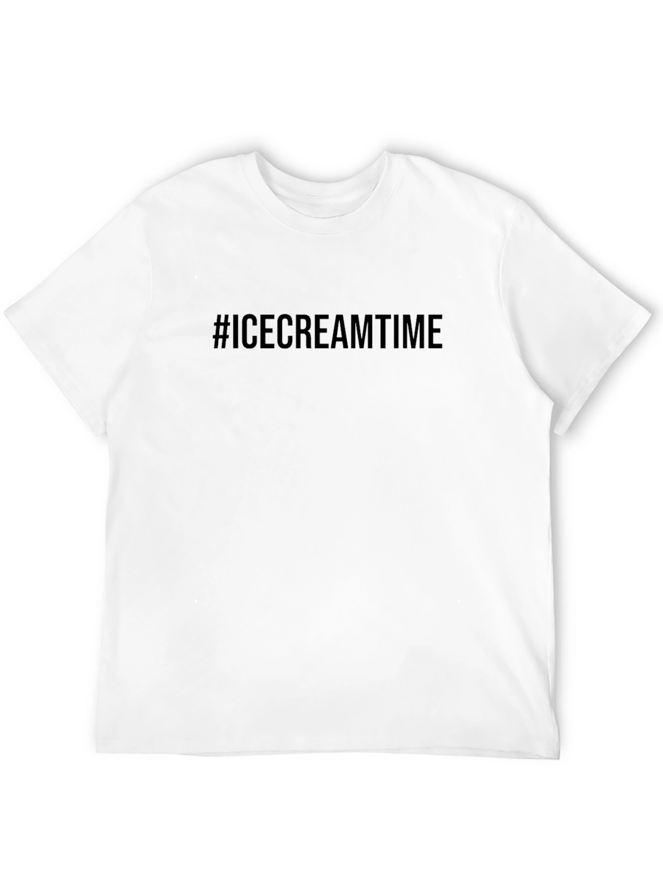 #ICECREAMTIME Black T-Shirt - Cool & Casual Style