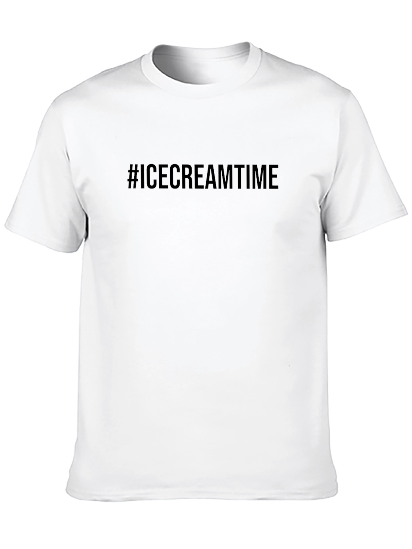#ICECREAMTIME Black T-Shirt - Cool & Casual Style