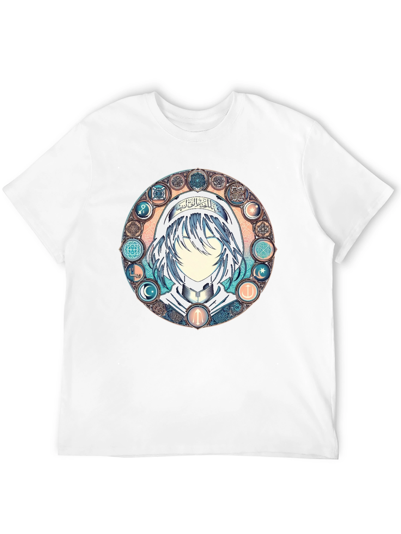 Anime Mystic Circle Graphic Black T-Shirt