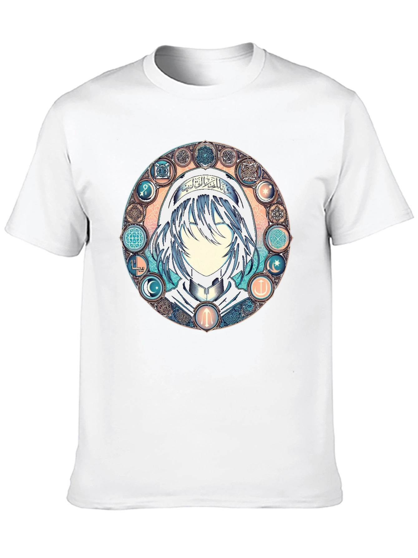 Anime Mystic Circle Graphic Black T-Shirt