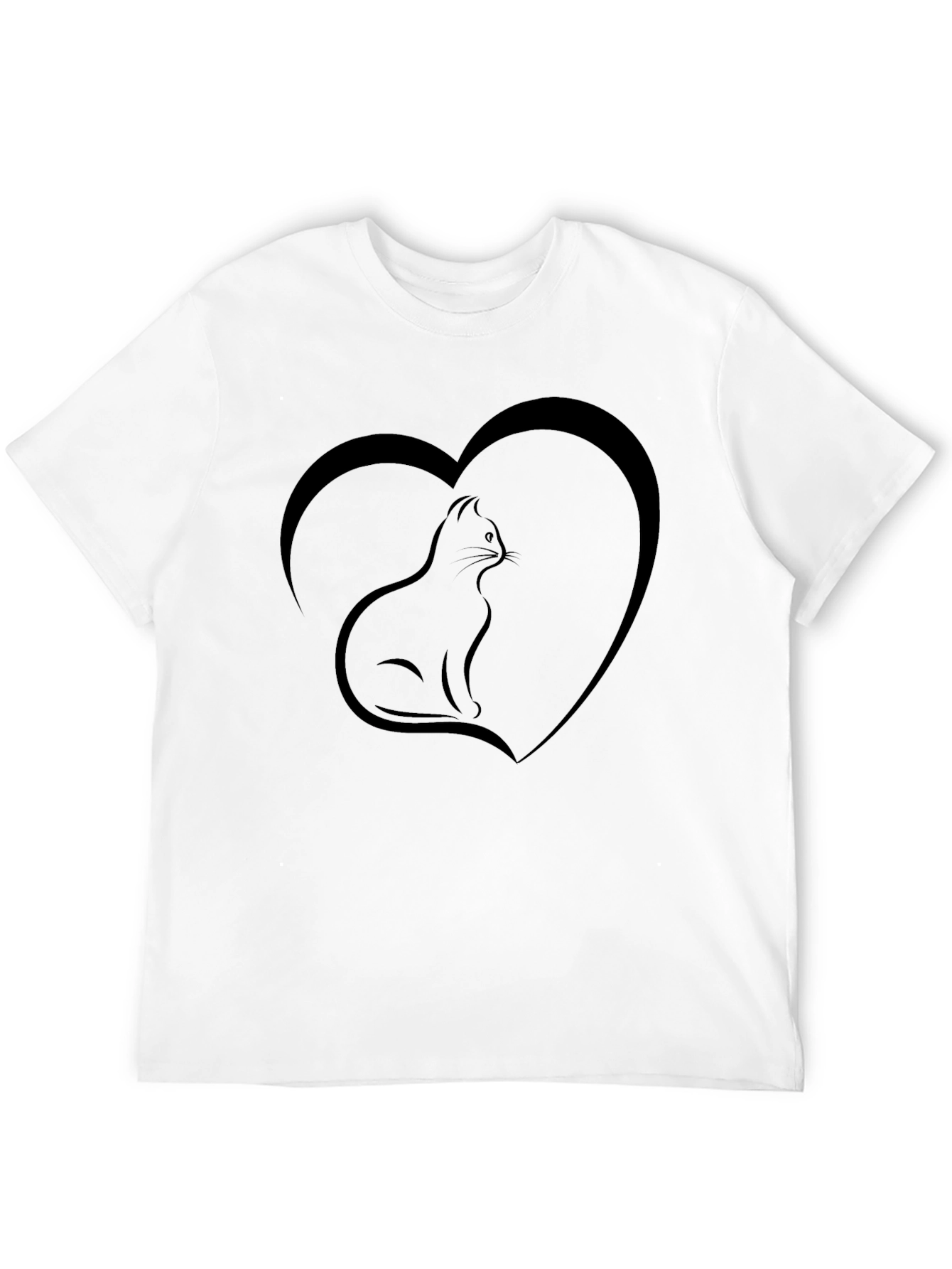 Cat Heart T-Shirt - Soft Cotton Blend