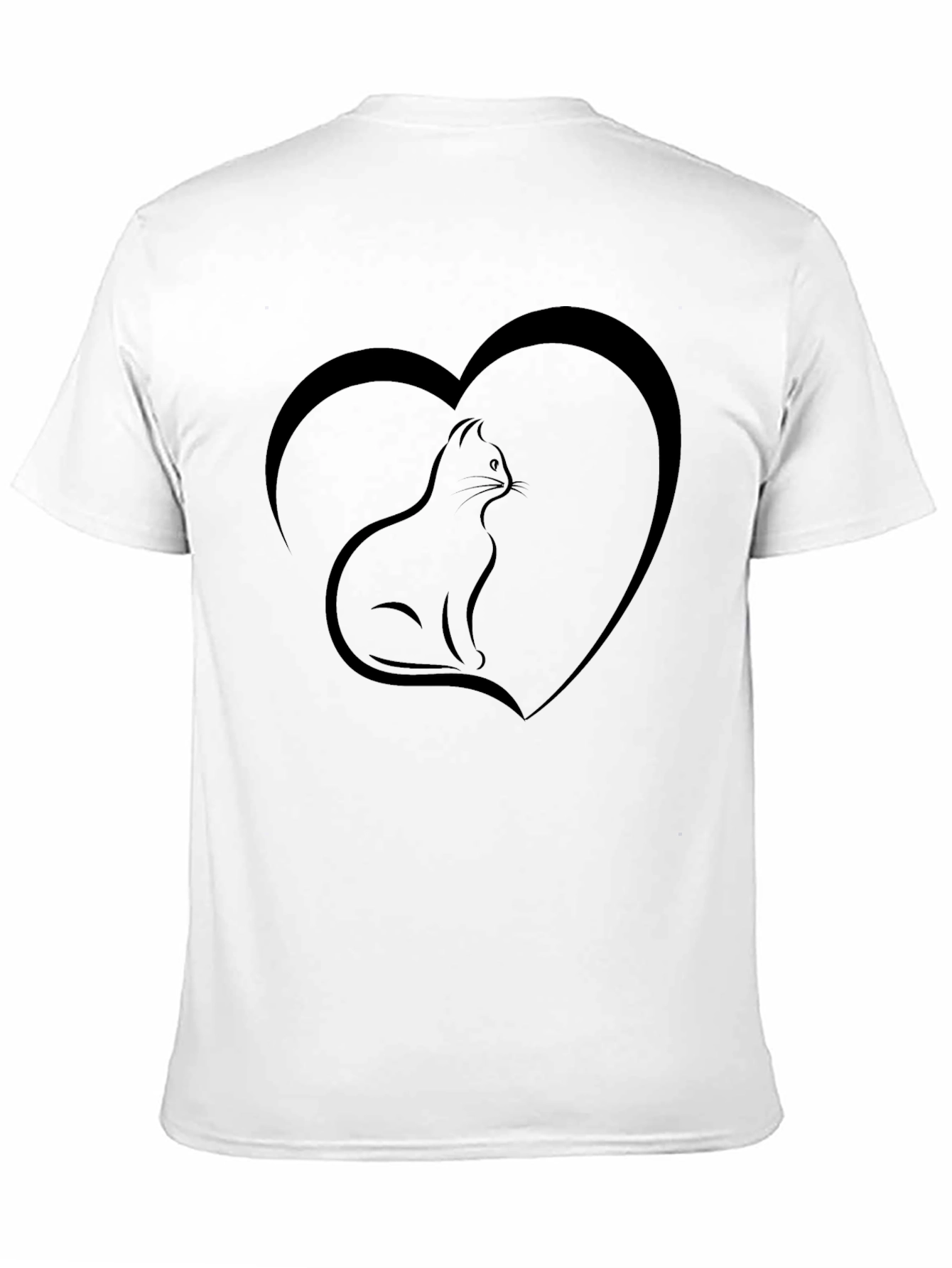 Cat Heart T-Shirt - Soft Cotton Blend