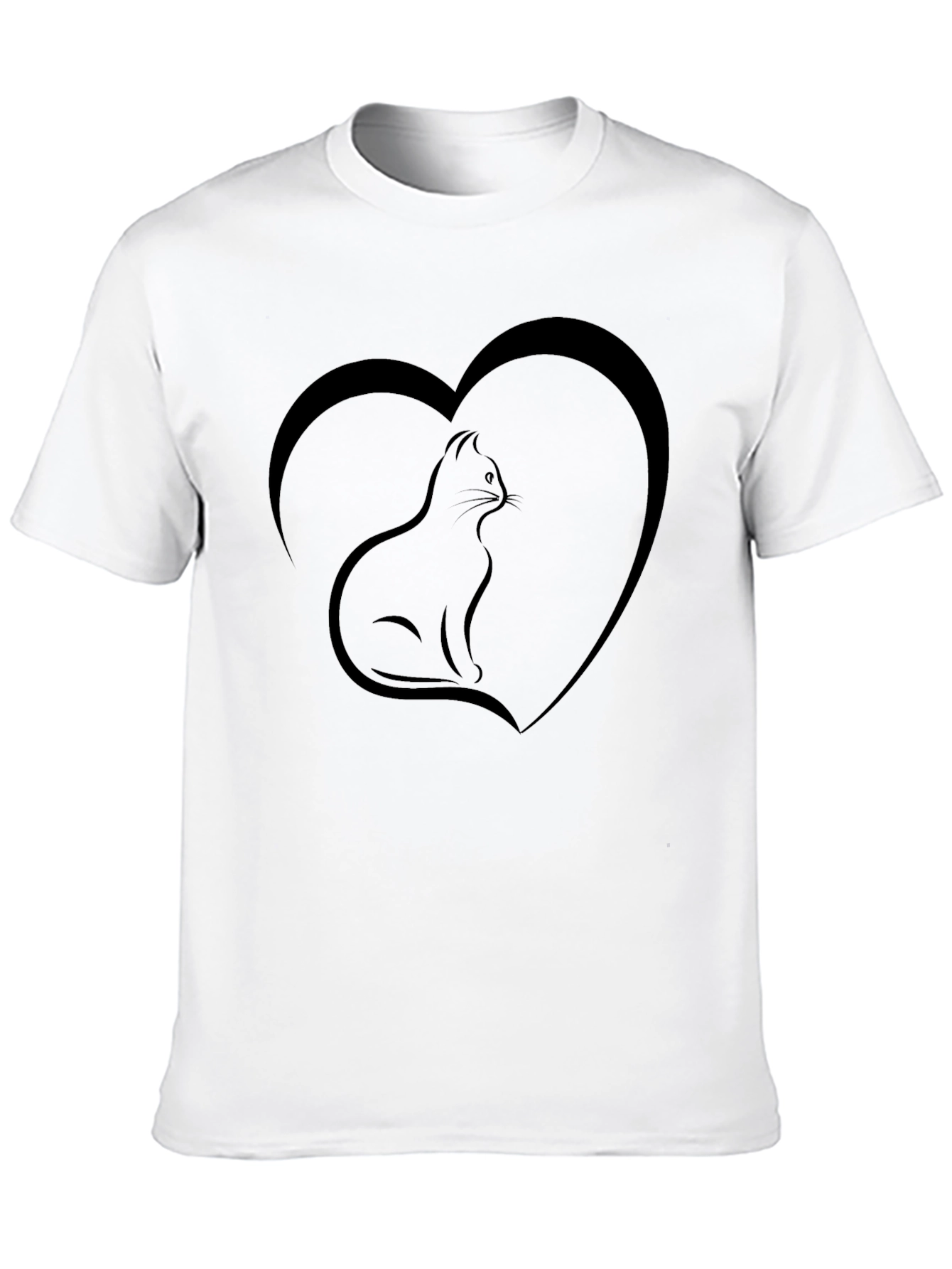 Cat Heart T-Shirt - Soft Cotton Blend