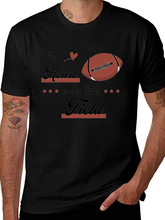 My Heart Is On That Field Football Graphic Tee