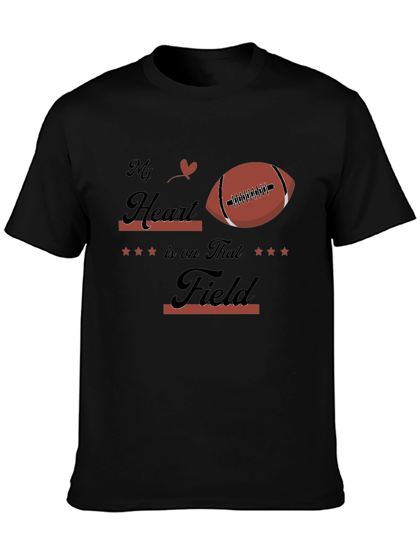 My Heart Is On That Field Football Graphic Tee