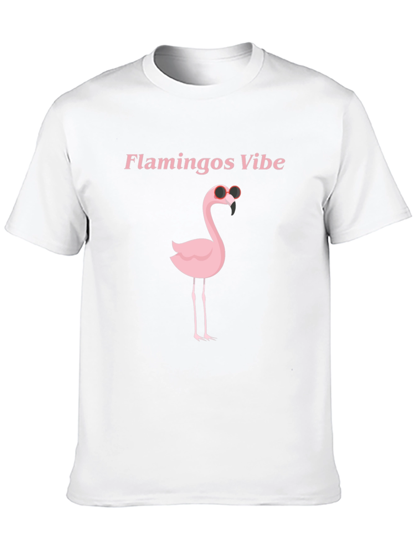 Flamingo Vibes Black Graphic T-Shirt