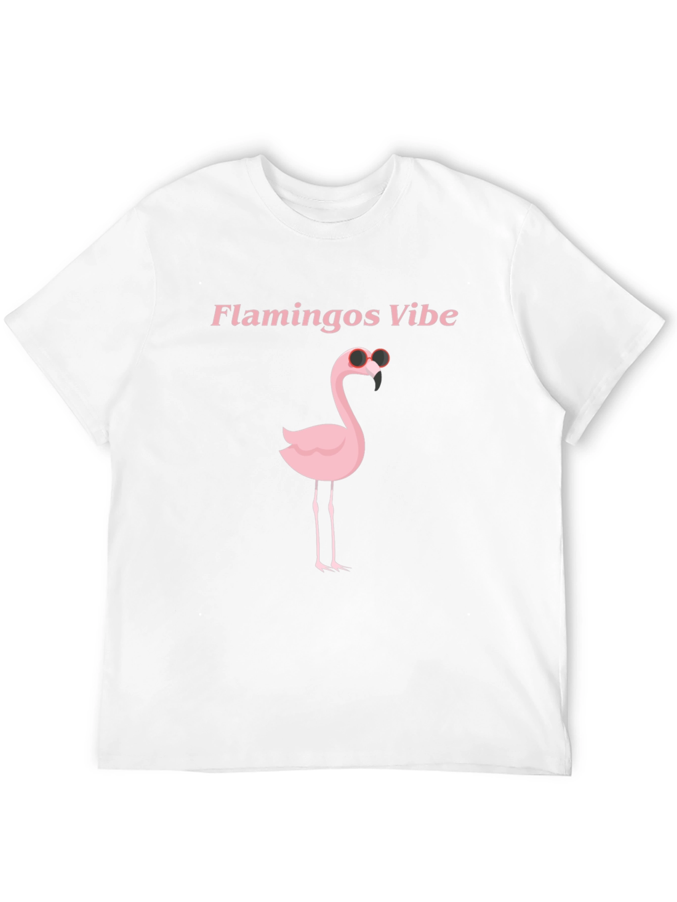 Flamingo Vibes Black Graphic T-Shirt
